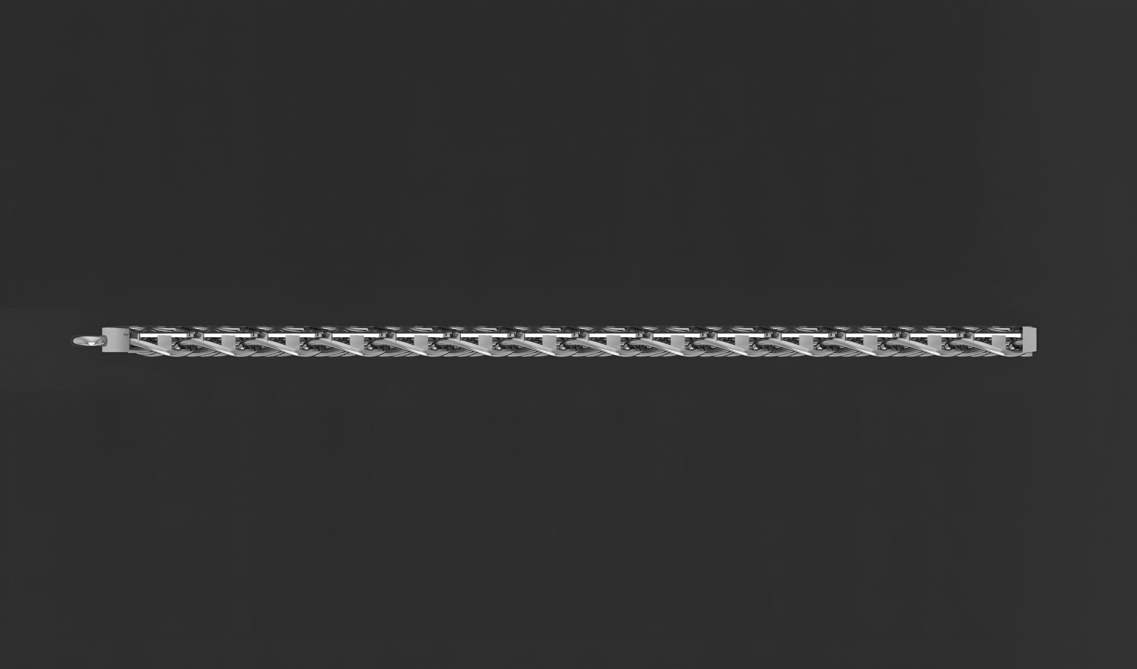 Gold Chain Bracelet 3D print model_2