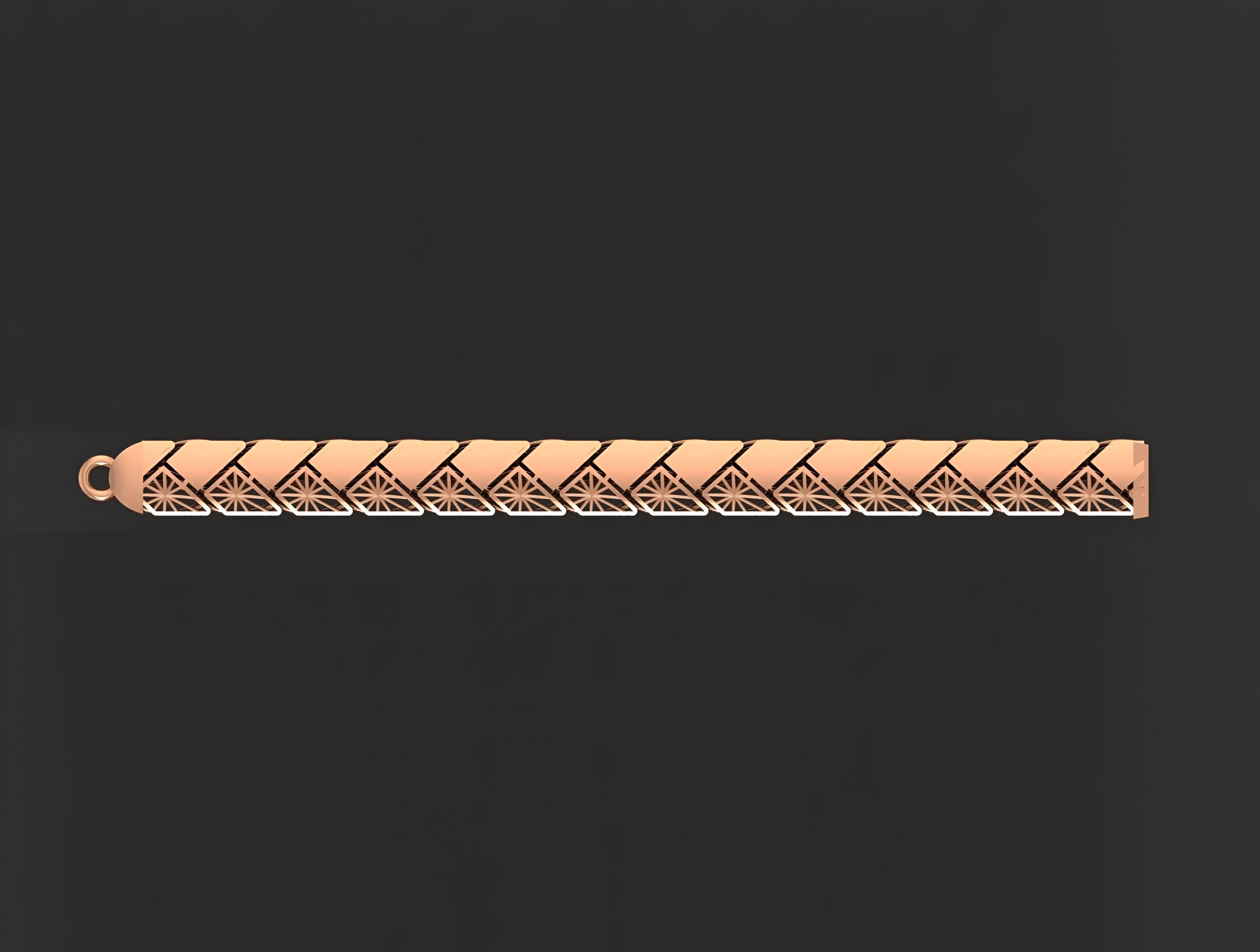 Gold Chain Bracelet 3D print model_5