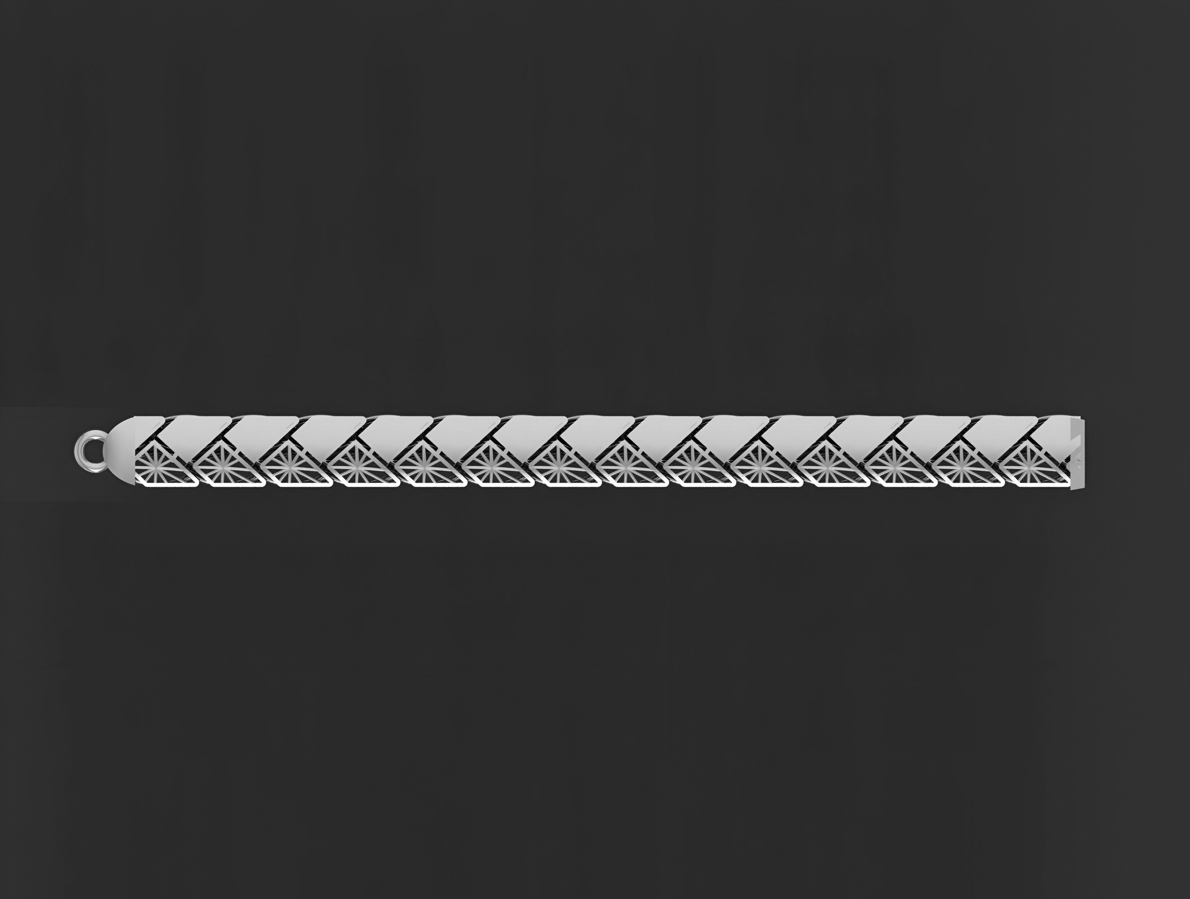 Gold Chain Bracelet 3D print model_6