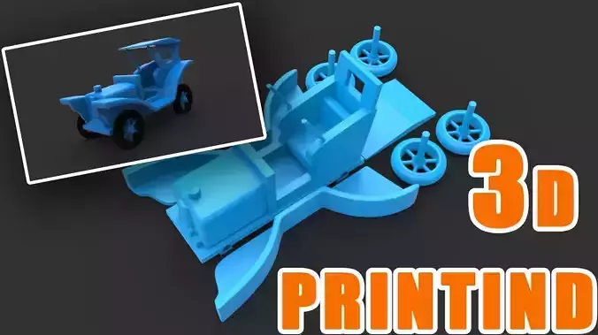 classic toy car 3D print model