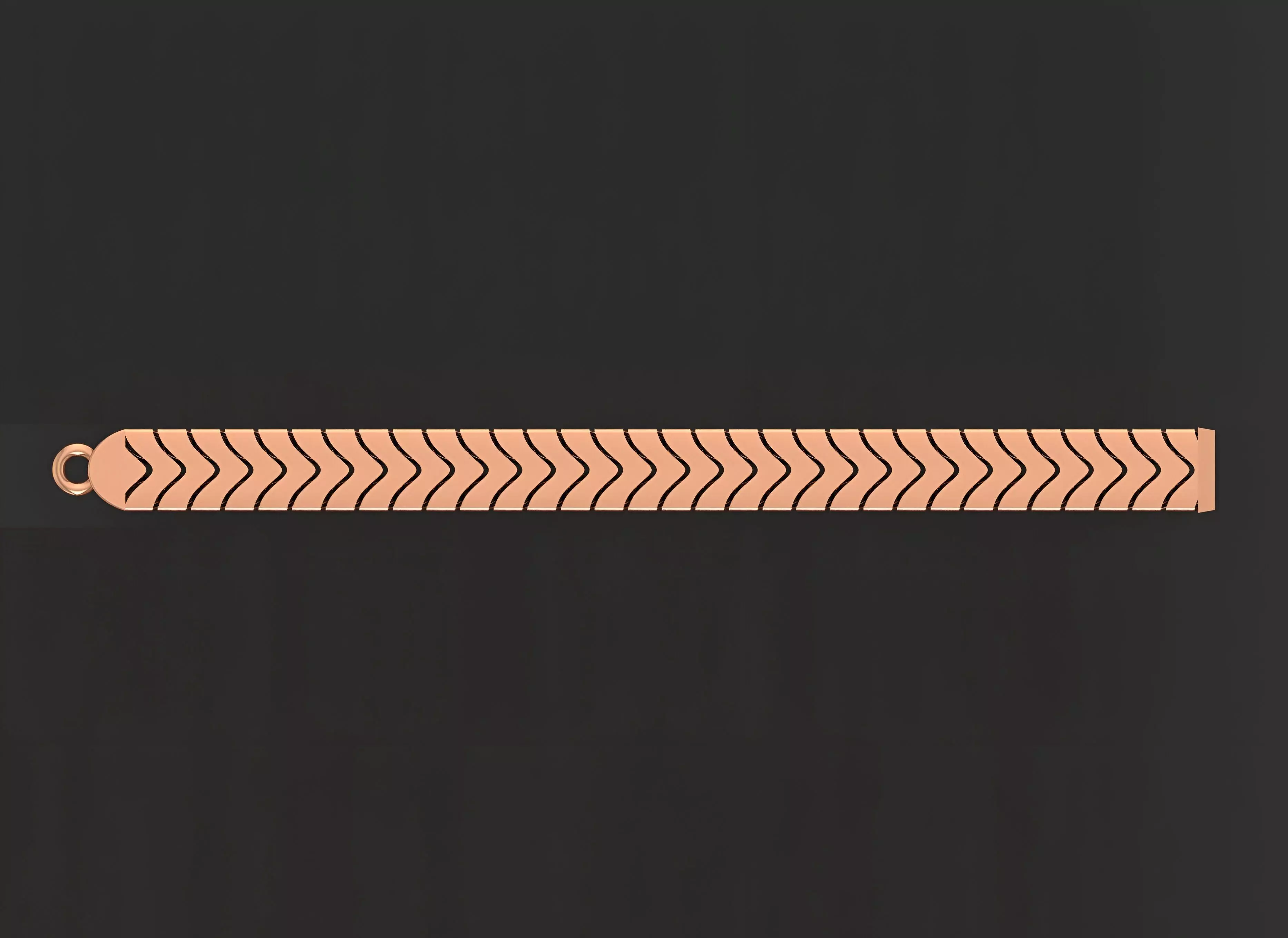 Gold Chain Bracelet 3D print model_0