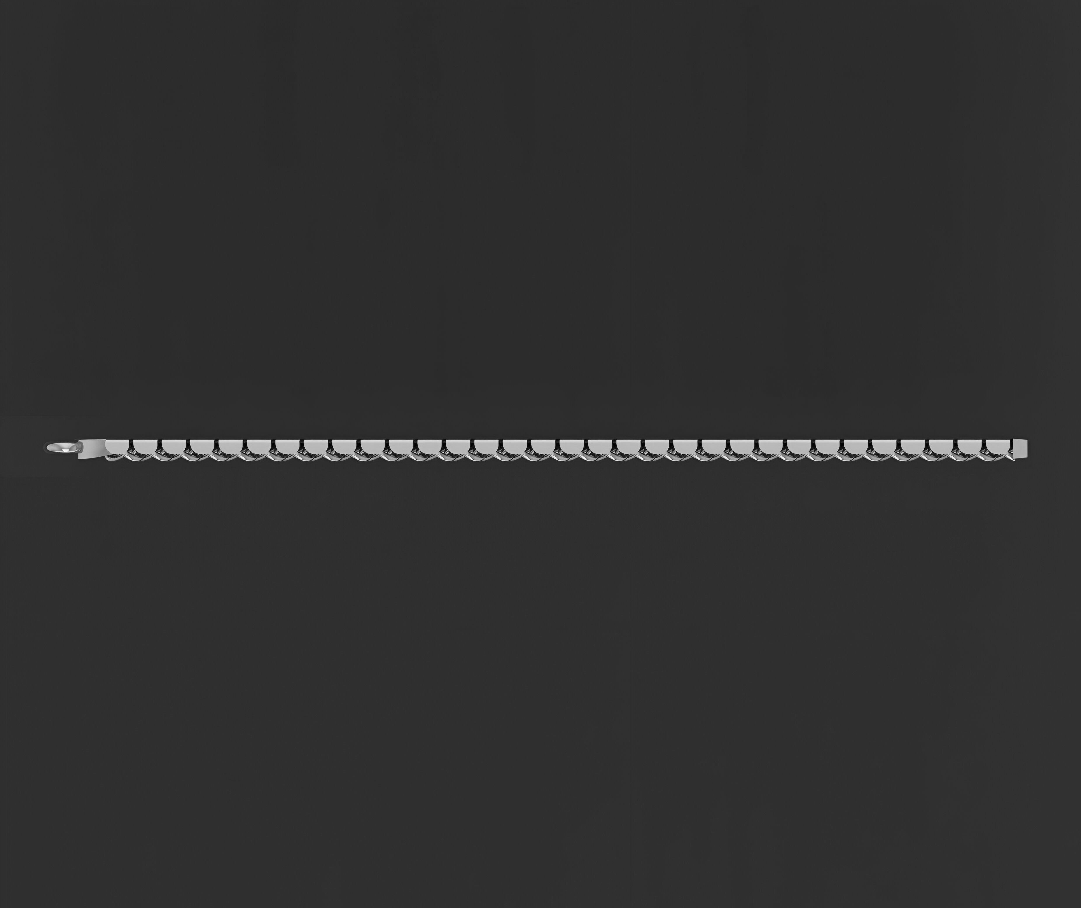 Gold Chain Bracelet 3D print model_3