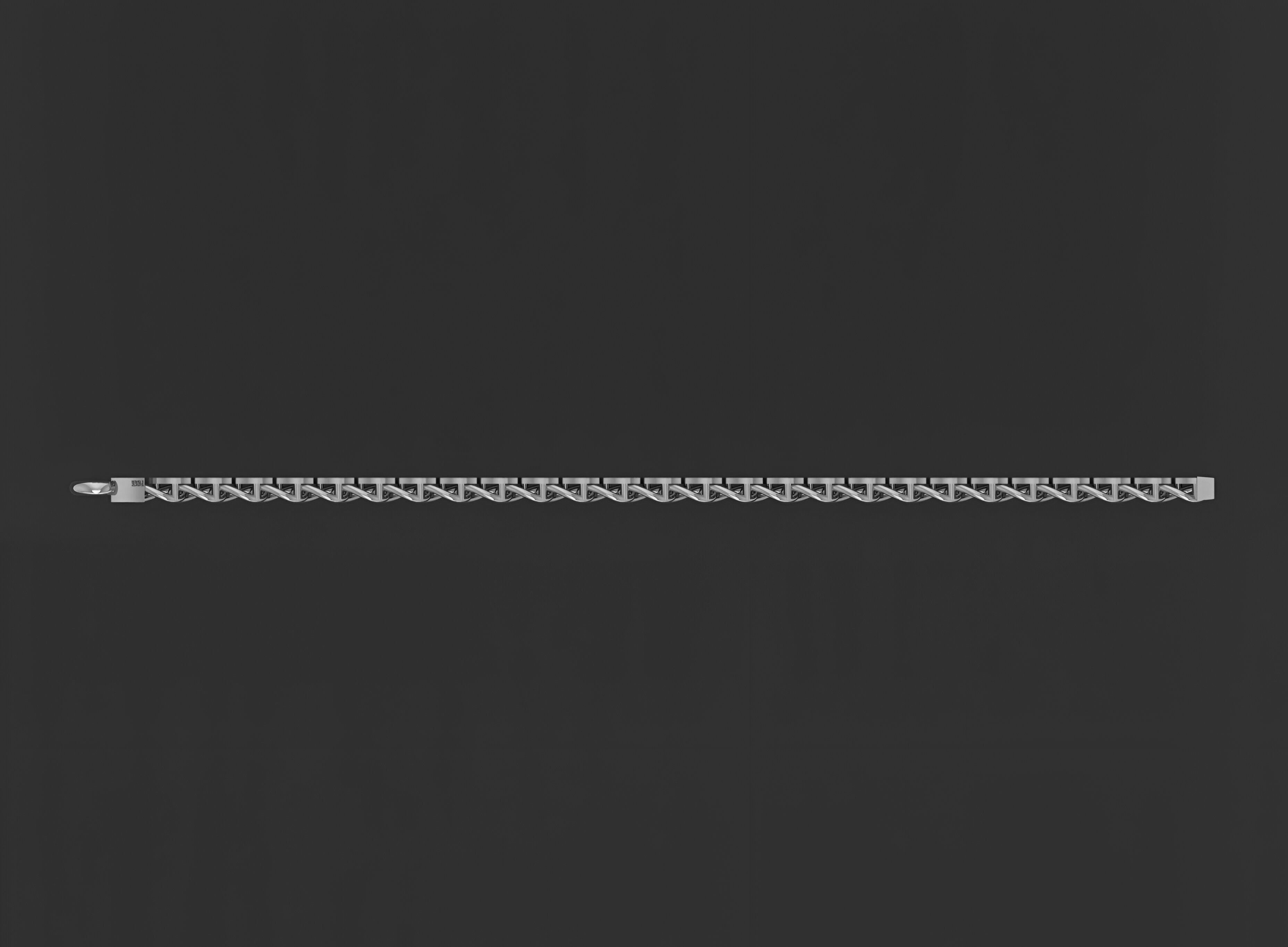 Gold Chain Bracelet 3D print model_4