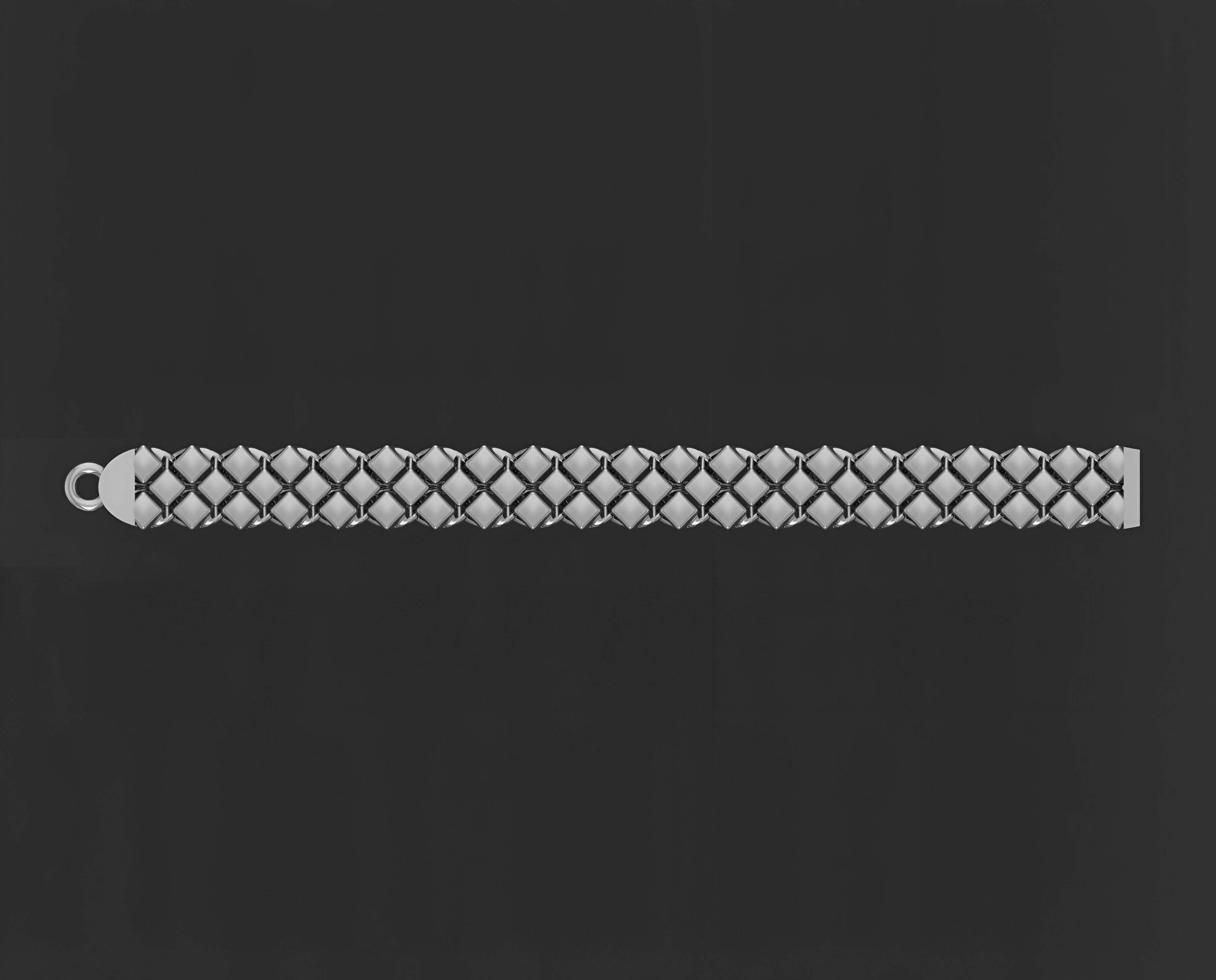 Gold Chain Bracelet 3D print model_6