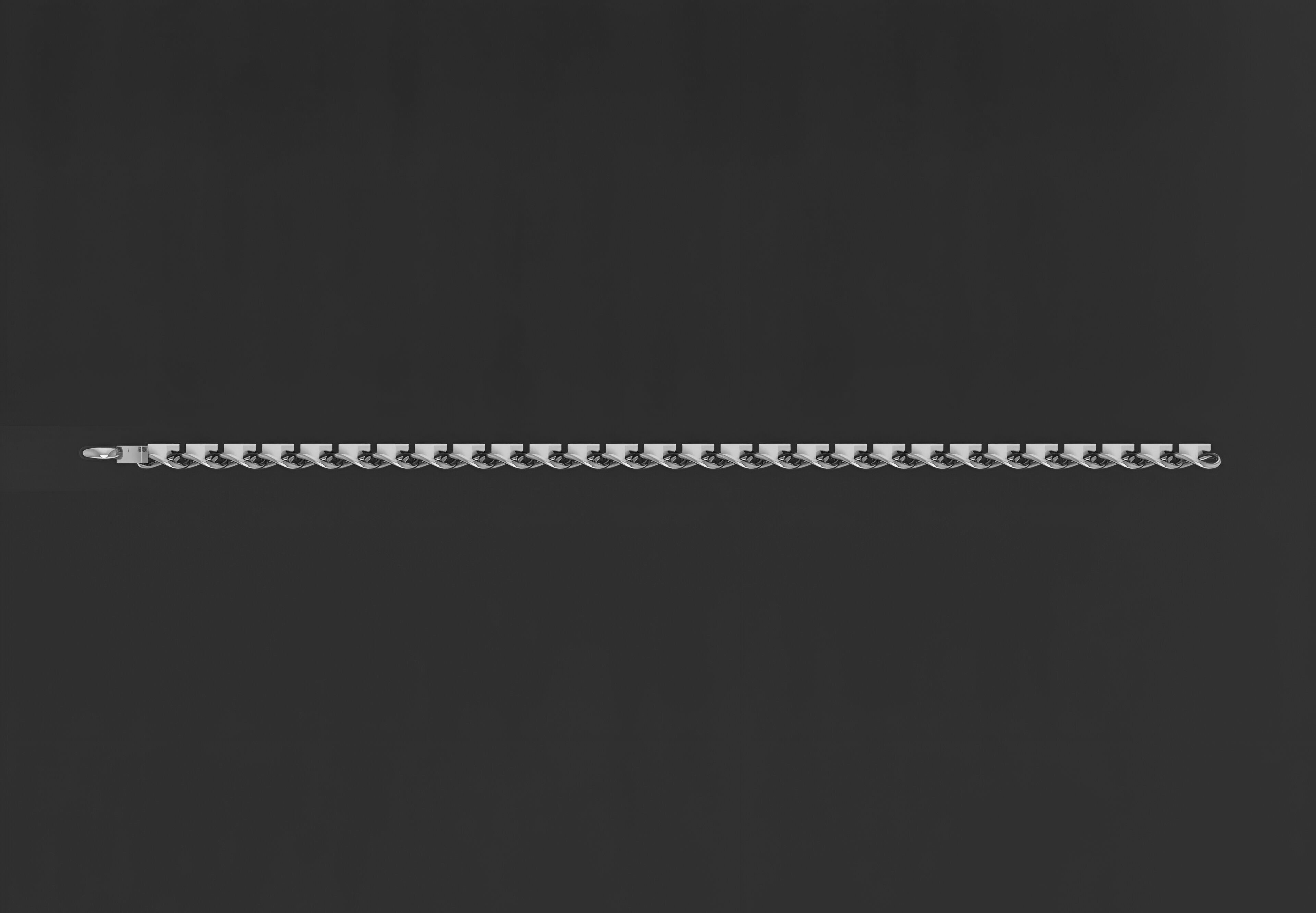 Gold Chain Bracelet 3D print model_3