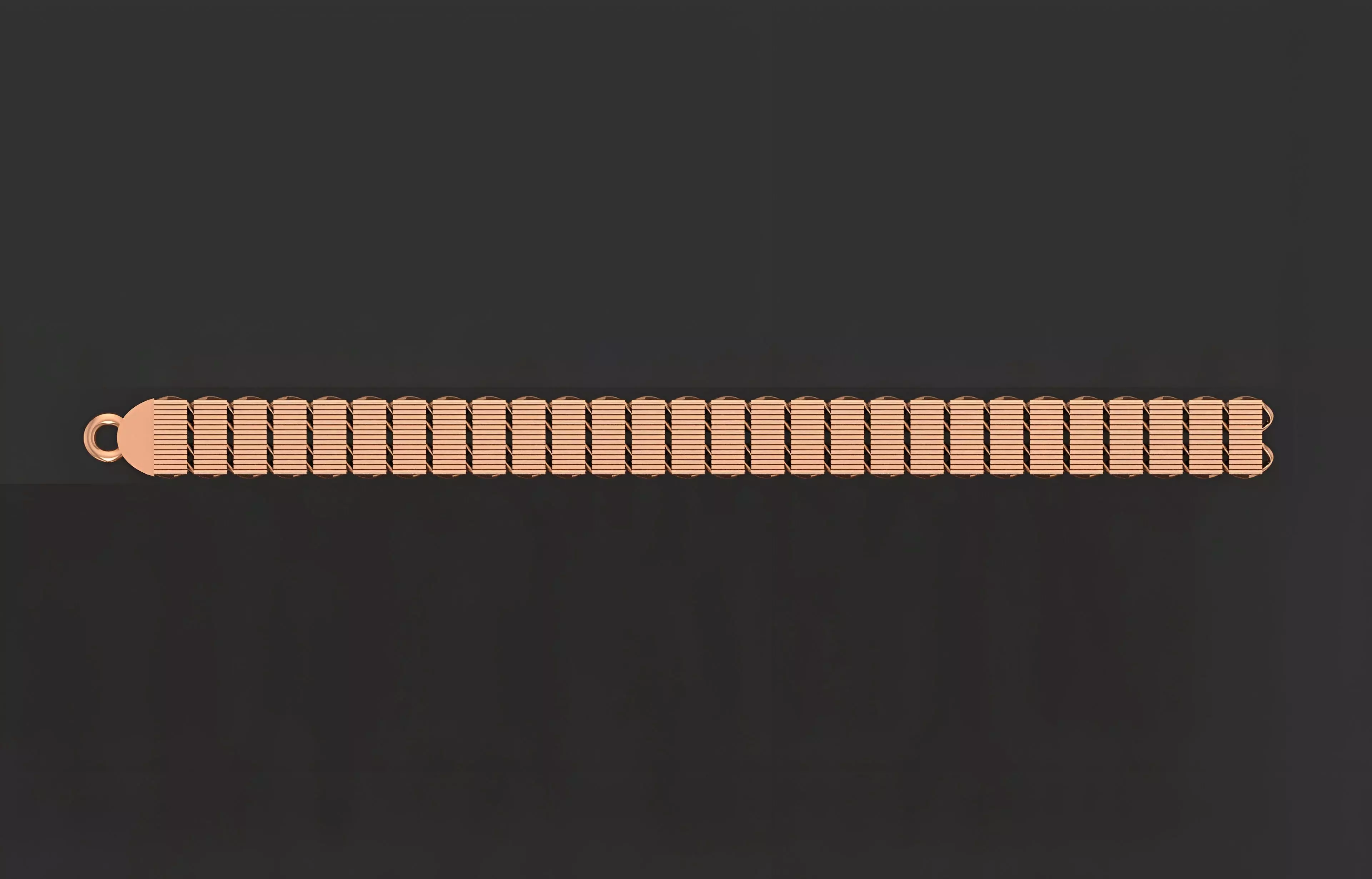 Gold Chain Bracelet 3D print model_0