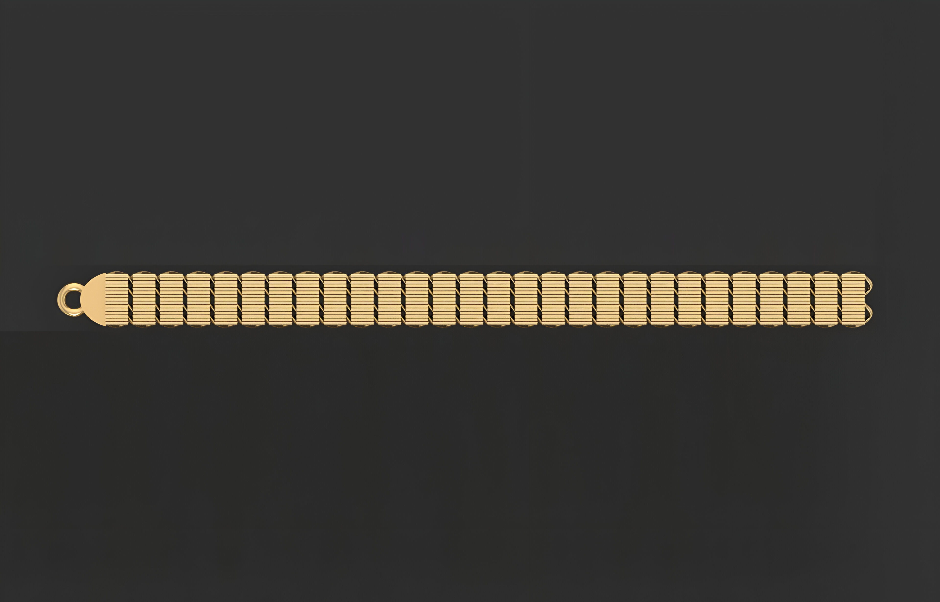 Gold Chain Bracelet 3D print model_2