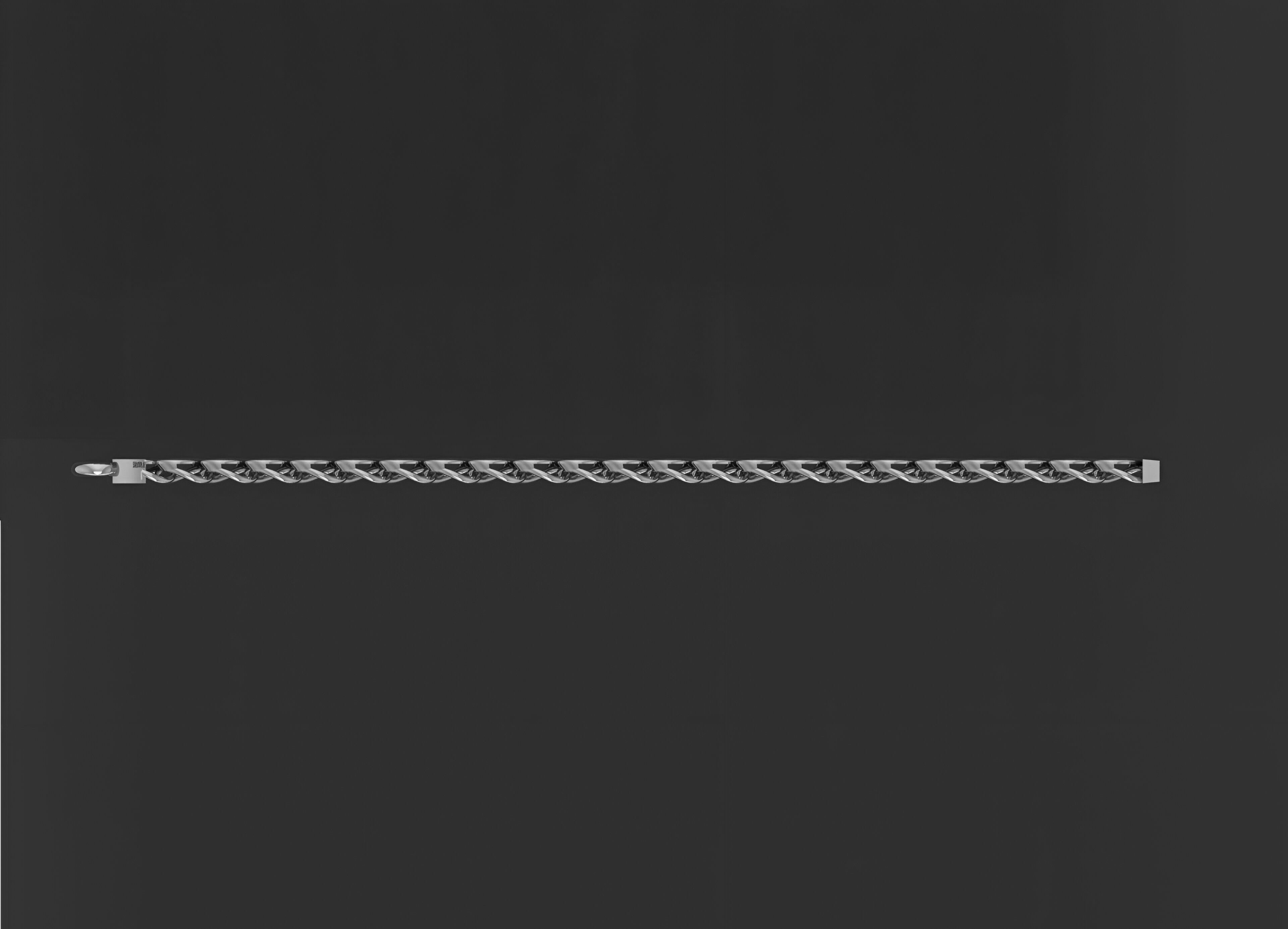 Gold Chain Bracelet 3D print model_3