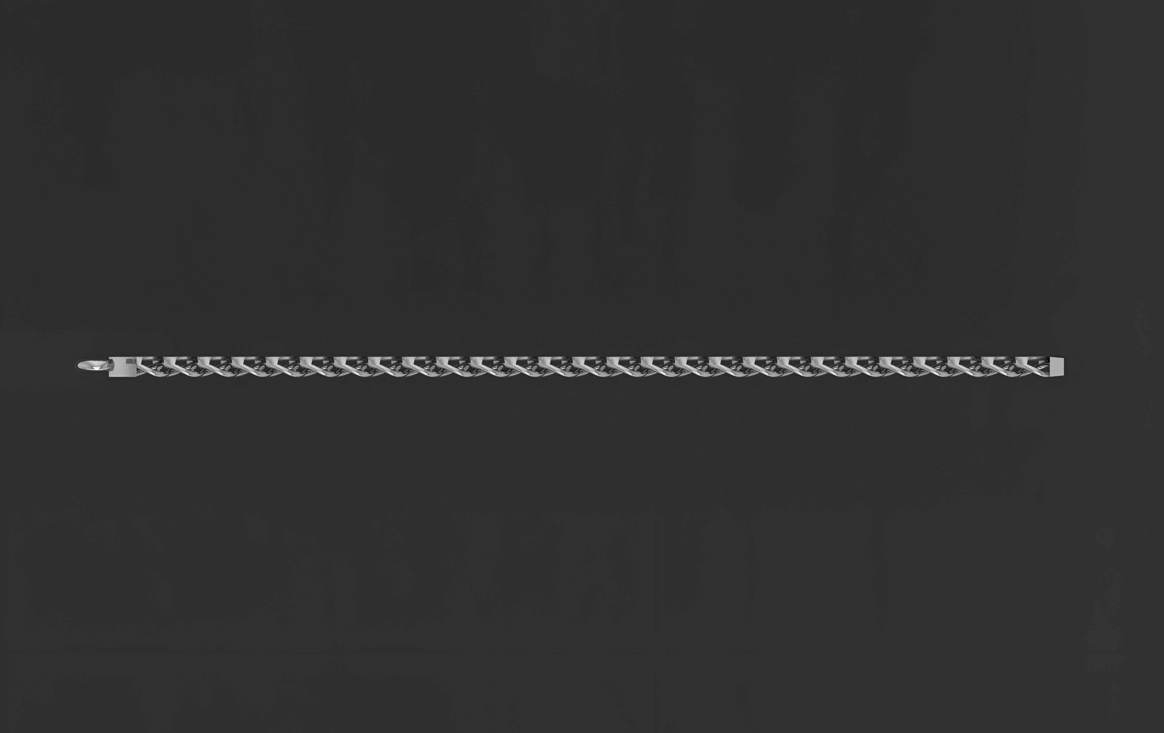 Gold Chain Bracelet 3D print model_4