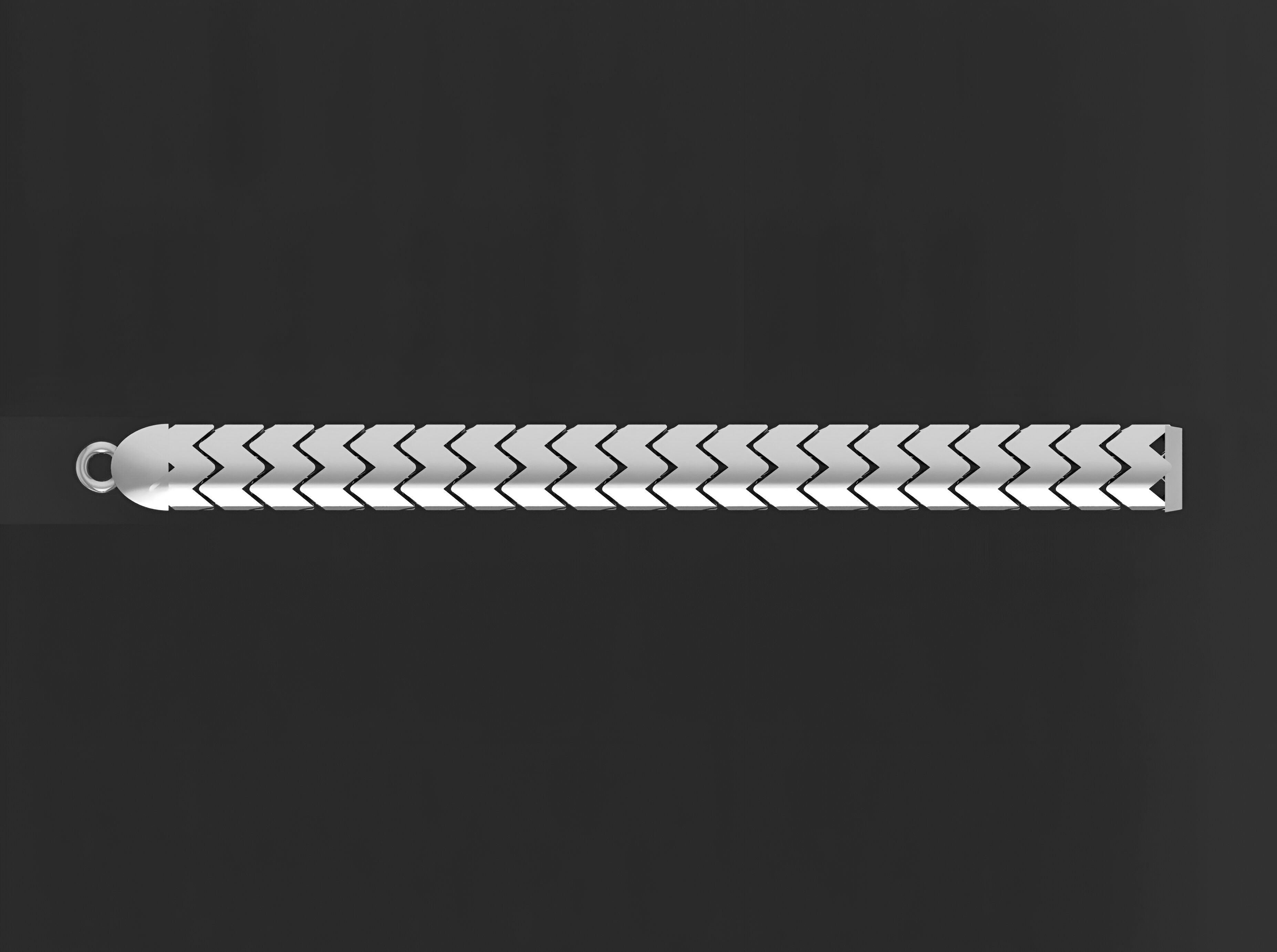 Gold Chain Bracelet 3D print model_6