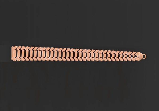 Gold Chain Bracelet 3D print model