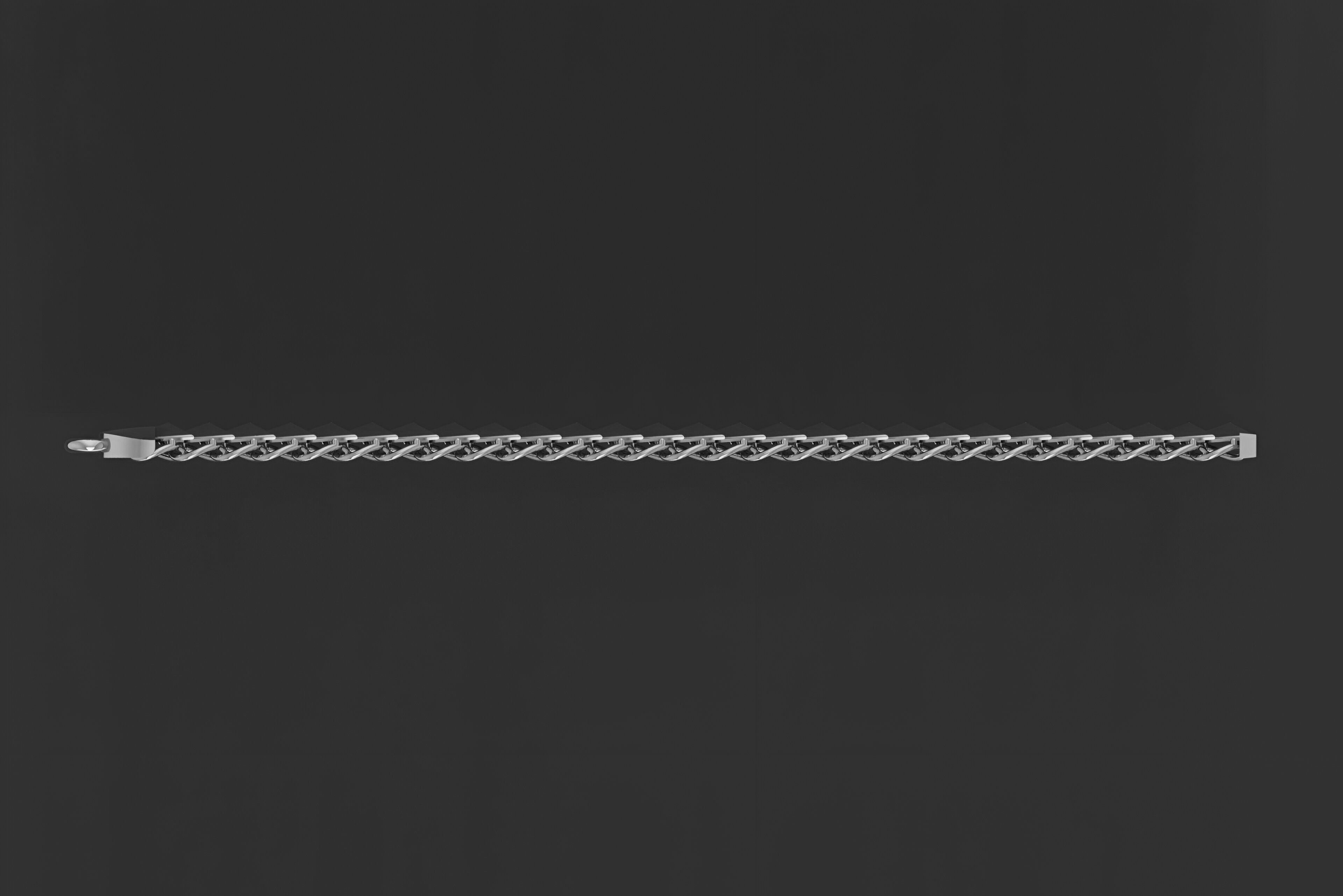 Gold Chain Bracelet 3D print model_4