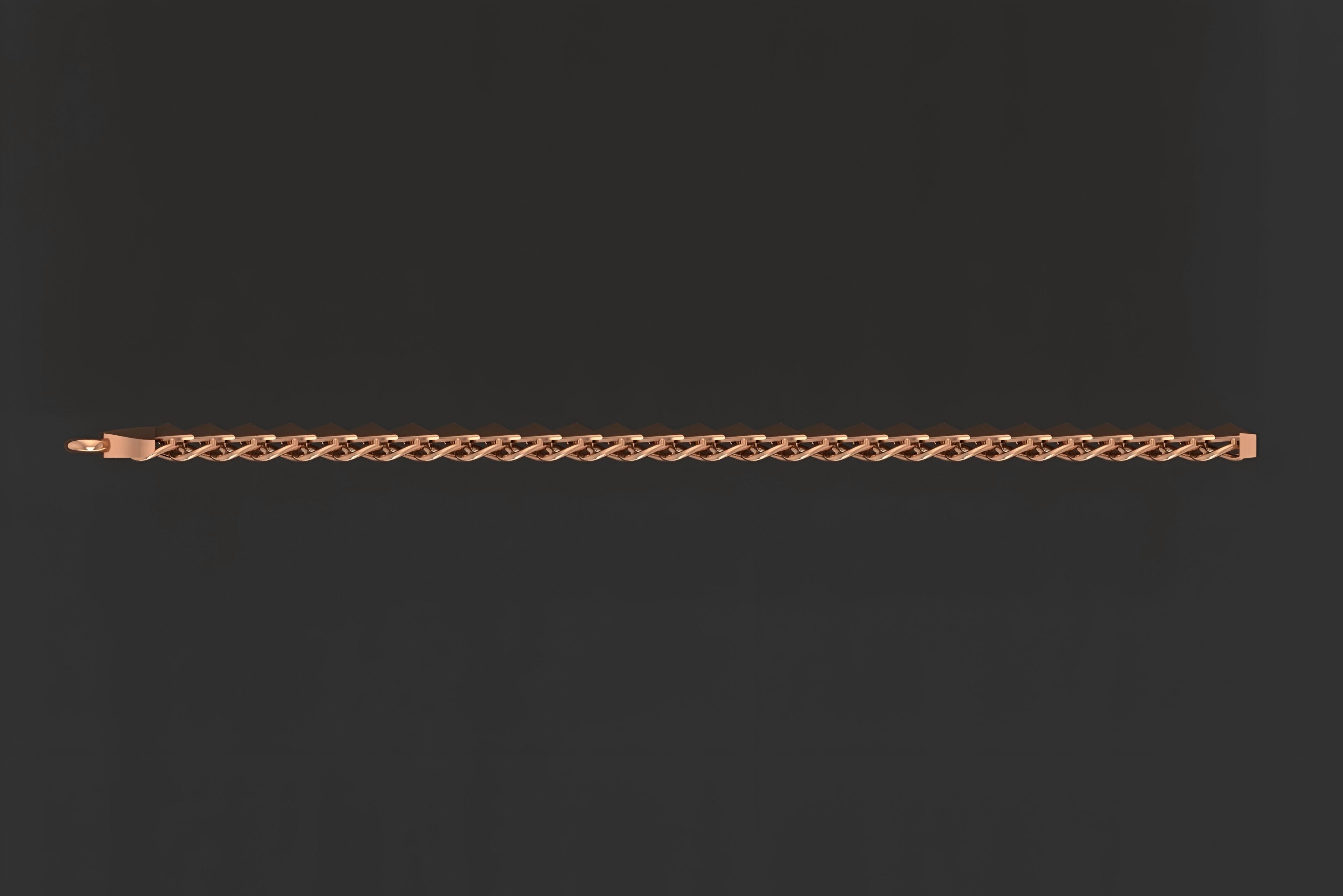 Gold Chain Bracelet 3D print model_1