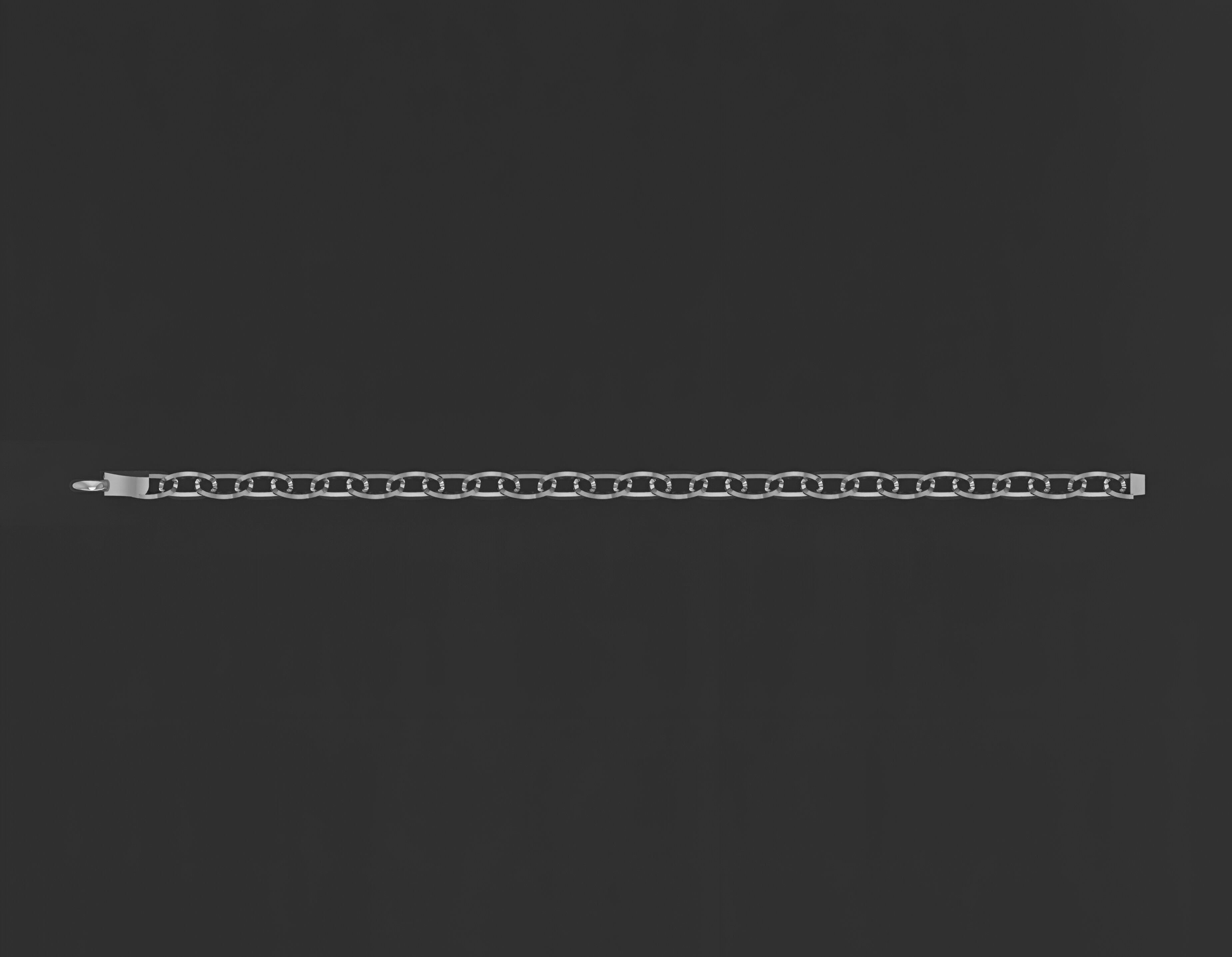 Gold Chain Bracelet 3D print model_5