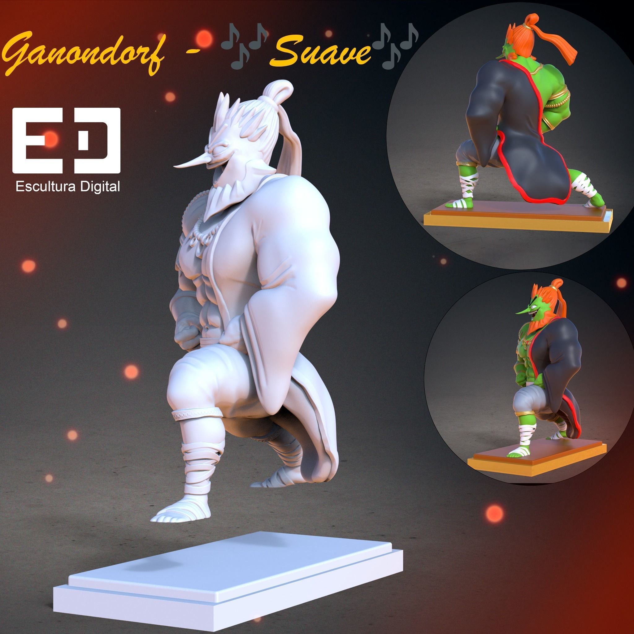 ganondorf 3D print model_6