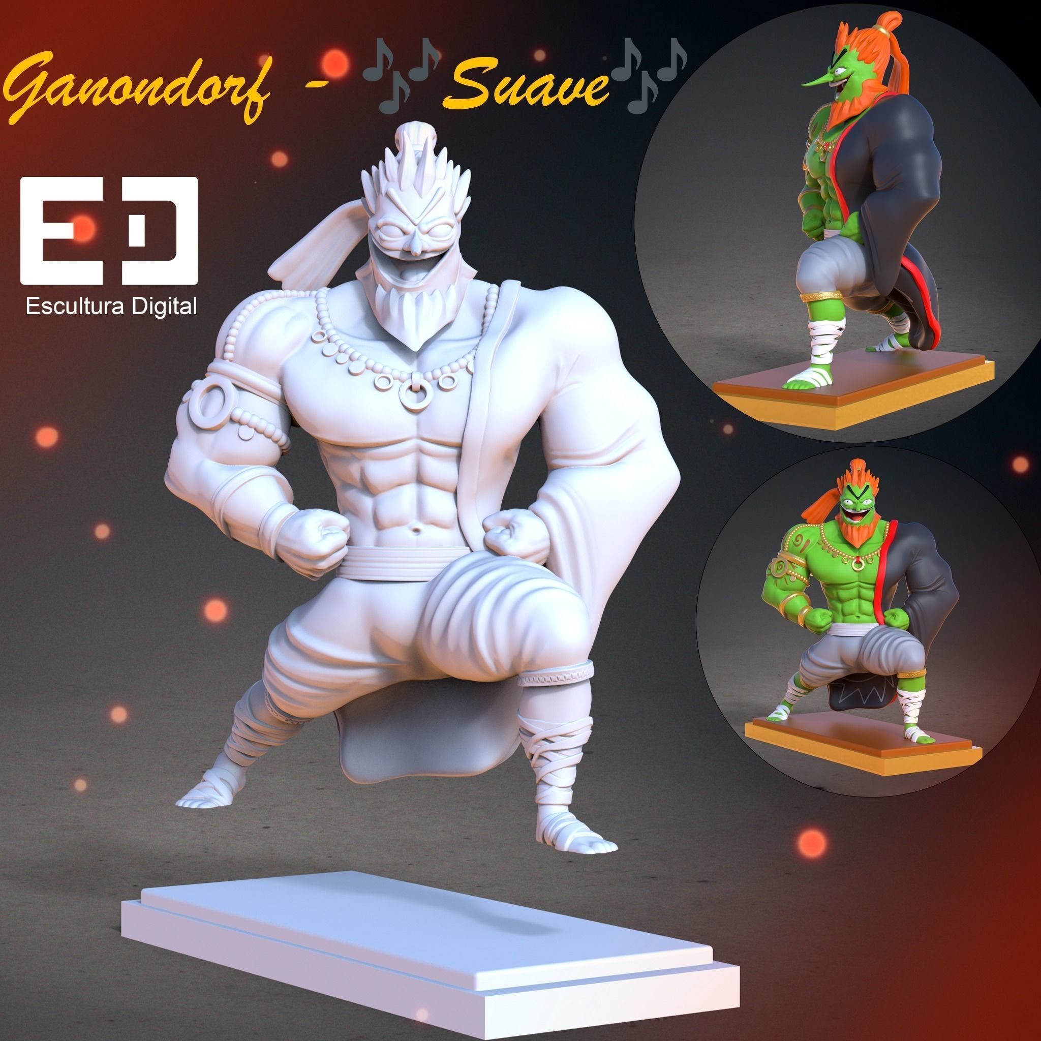 ganondorf 3D print model_4