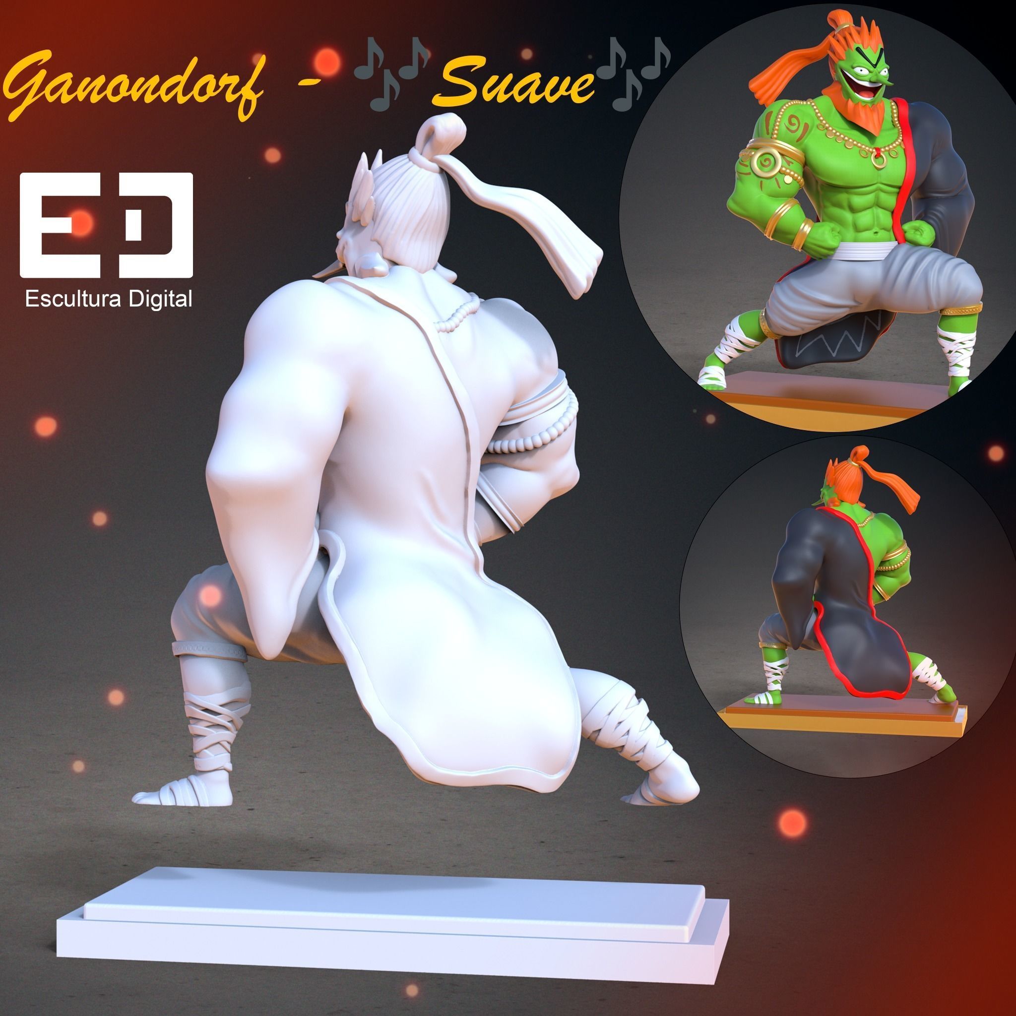 ganondorf 3D print model_8