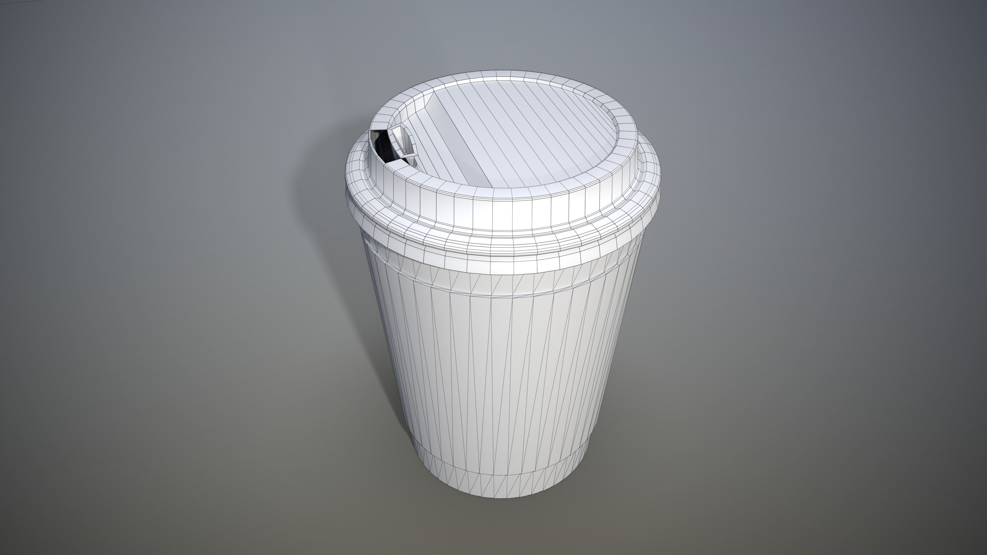 Coffee Cup Low-poly 3D model_9