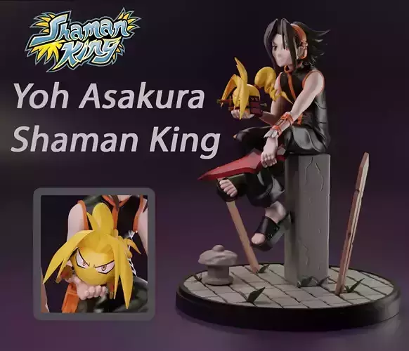 Shaman King Asakura Yoh 3D print model