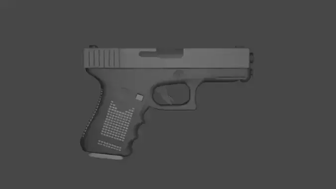 Glock 19 low poly model Free 3D model