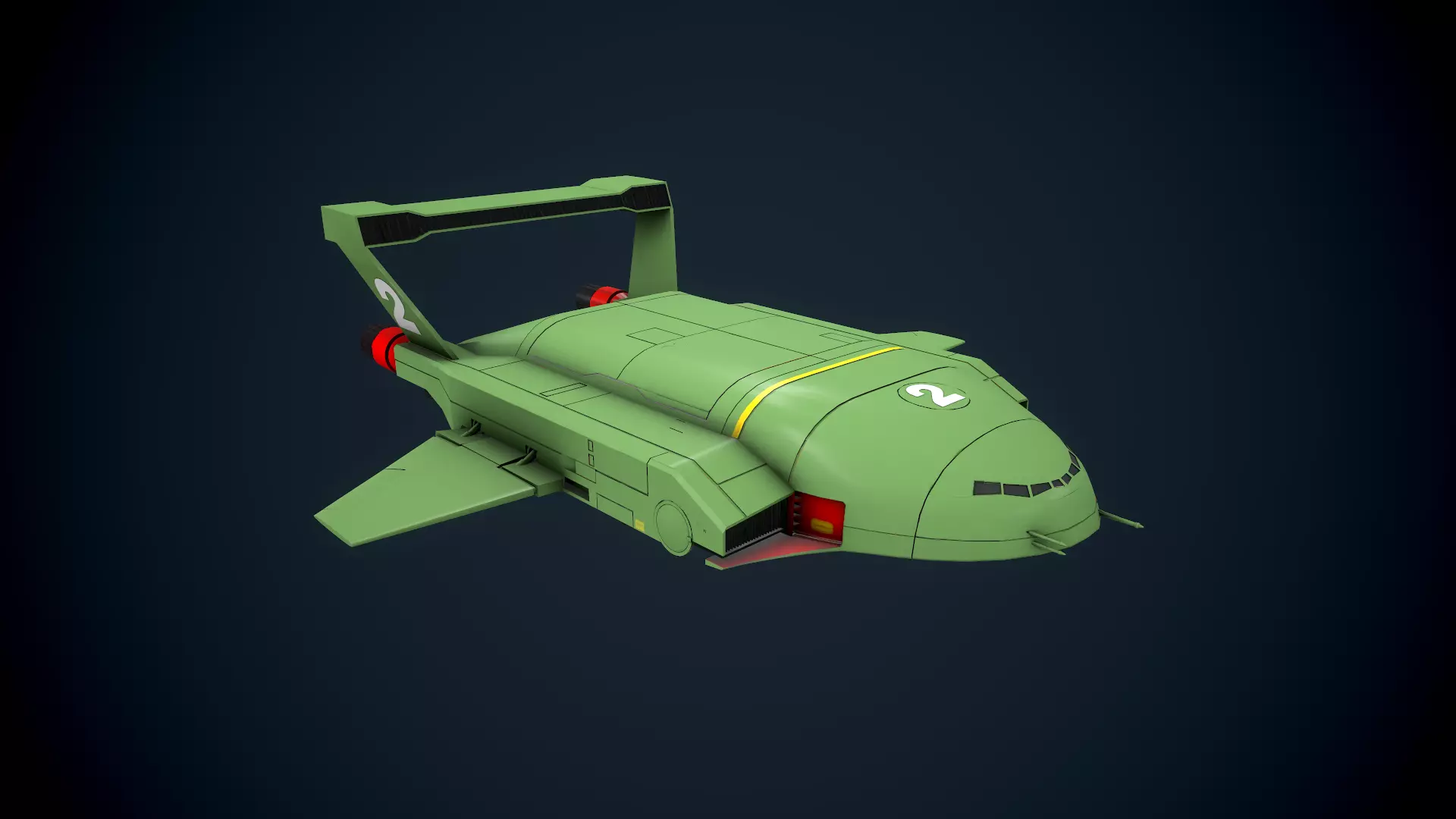 Nave Thunderbird 2 3D print model_0