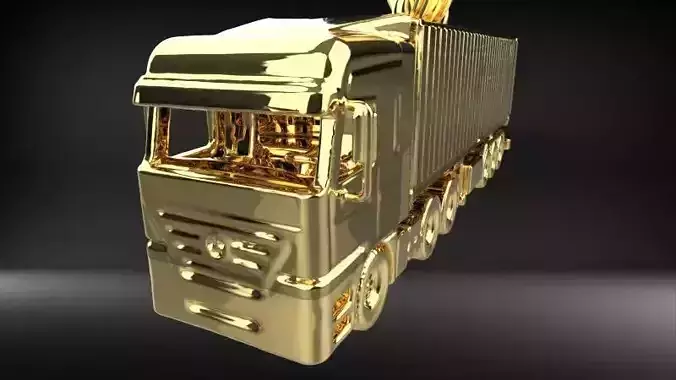 Wheeler Semi Trailer Truck Pendant Solid 