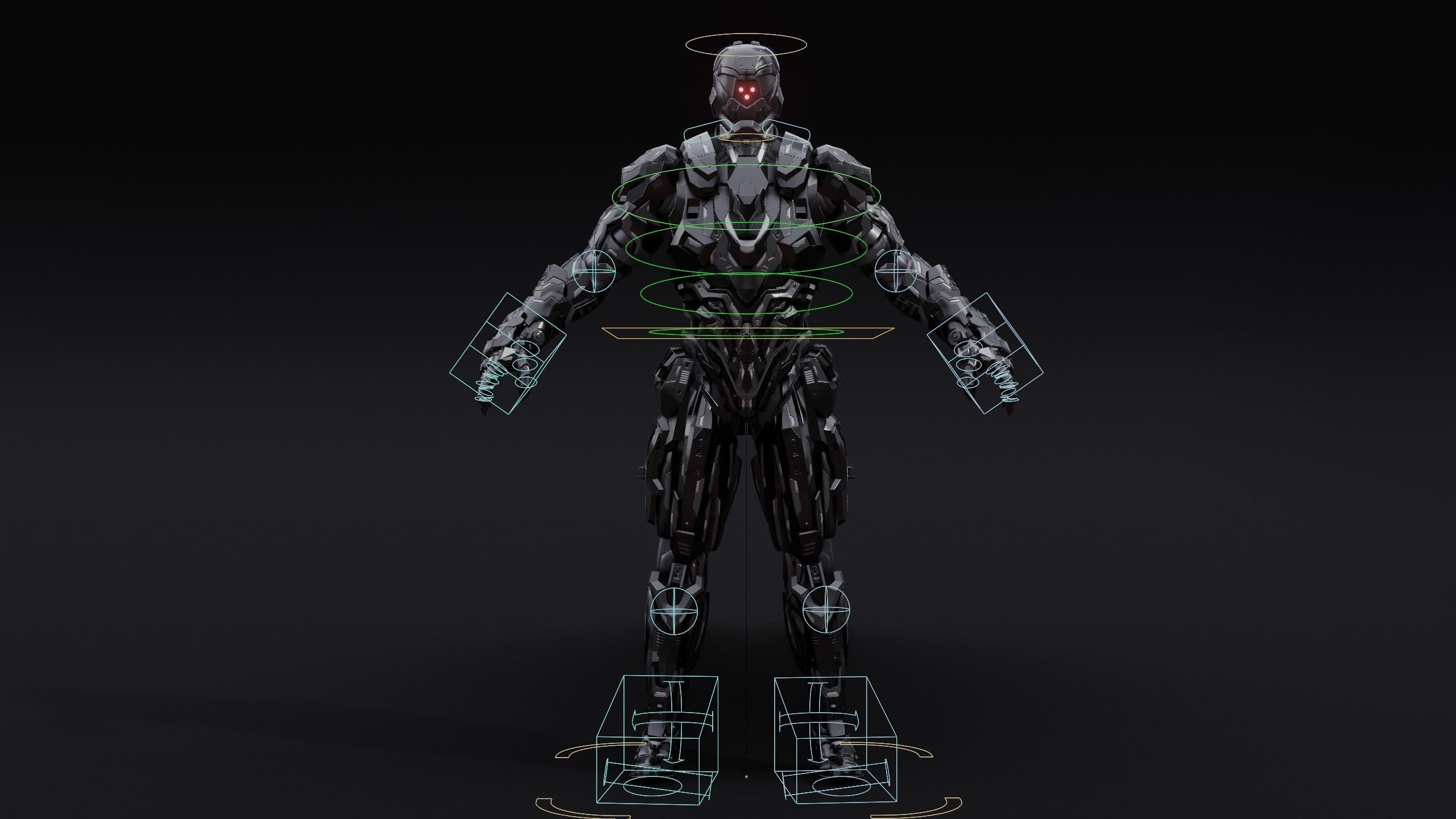 Sci-Fi Robotic Character Low-poly 3D model_26
