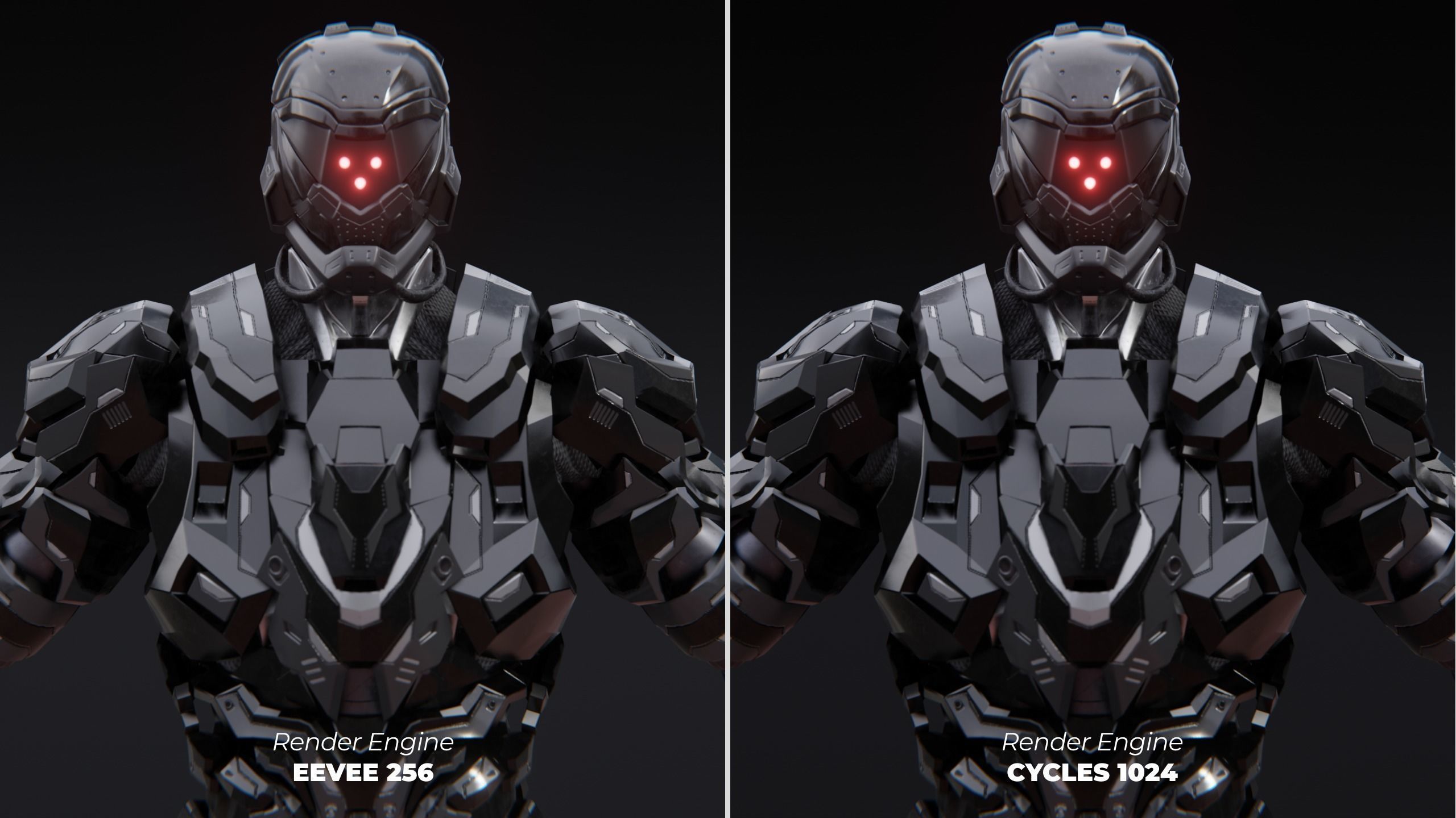 Sci-Fi Robotic Character Low-poly 3D model_2