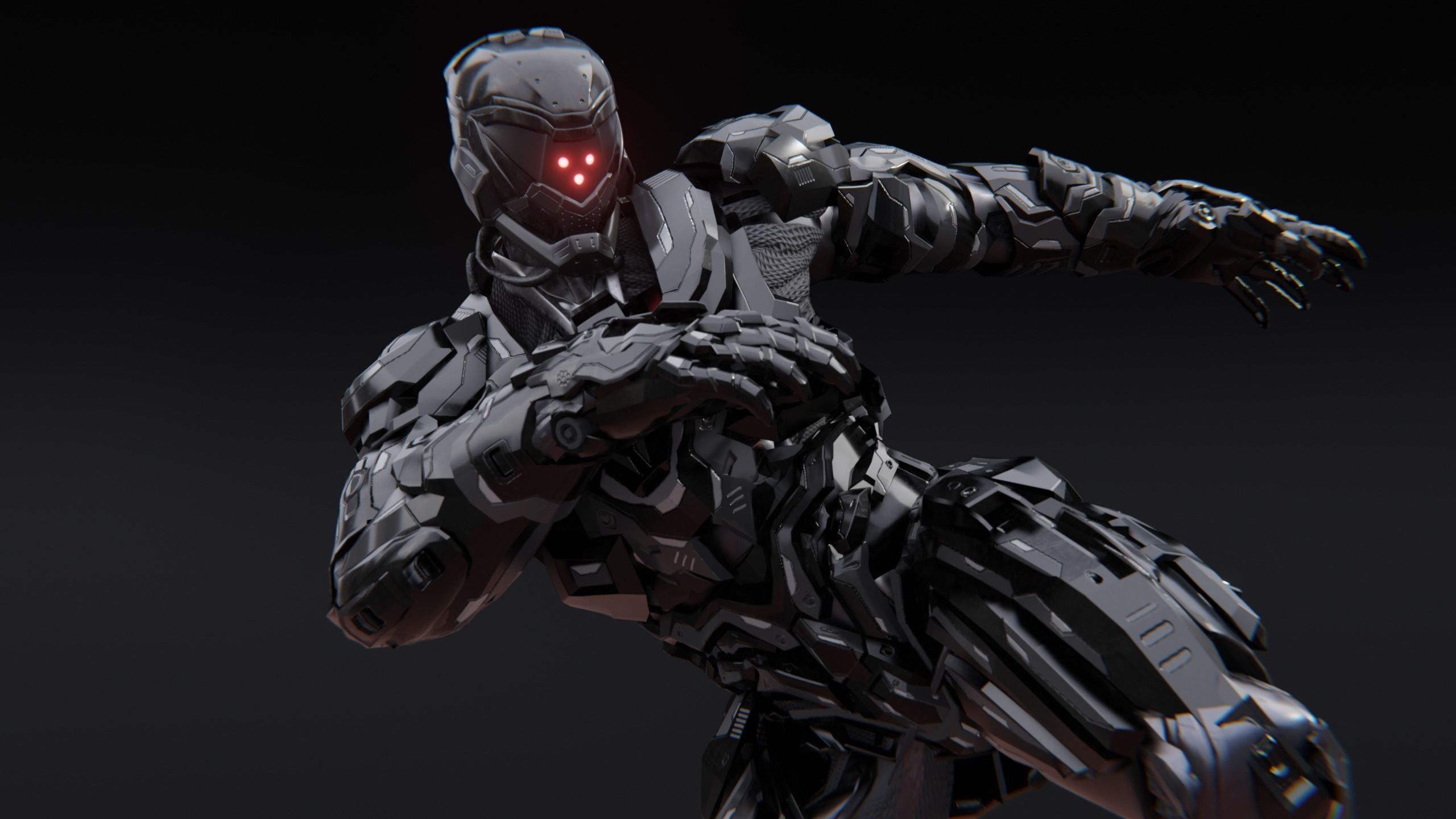 Sci-Fi Robotic Character Low-poly 3D model_49