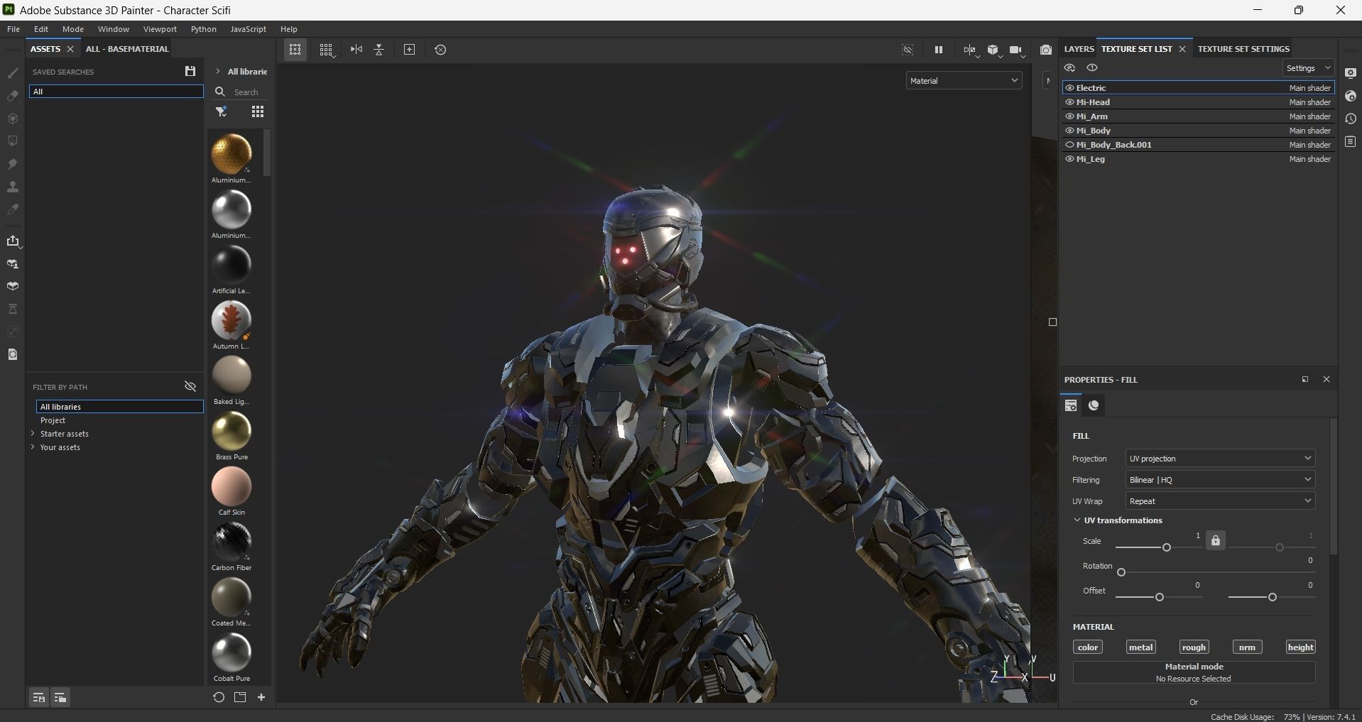 Sci-Fi Robotic Character Low-poly 3D model_31
