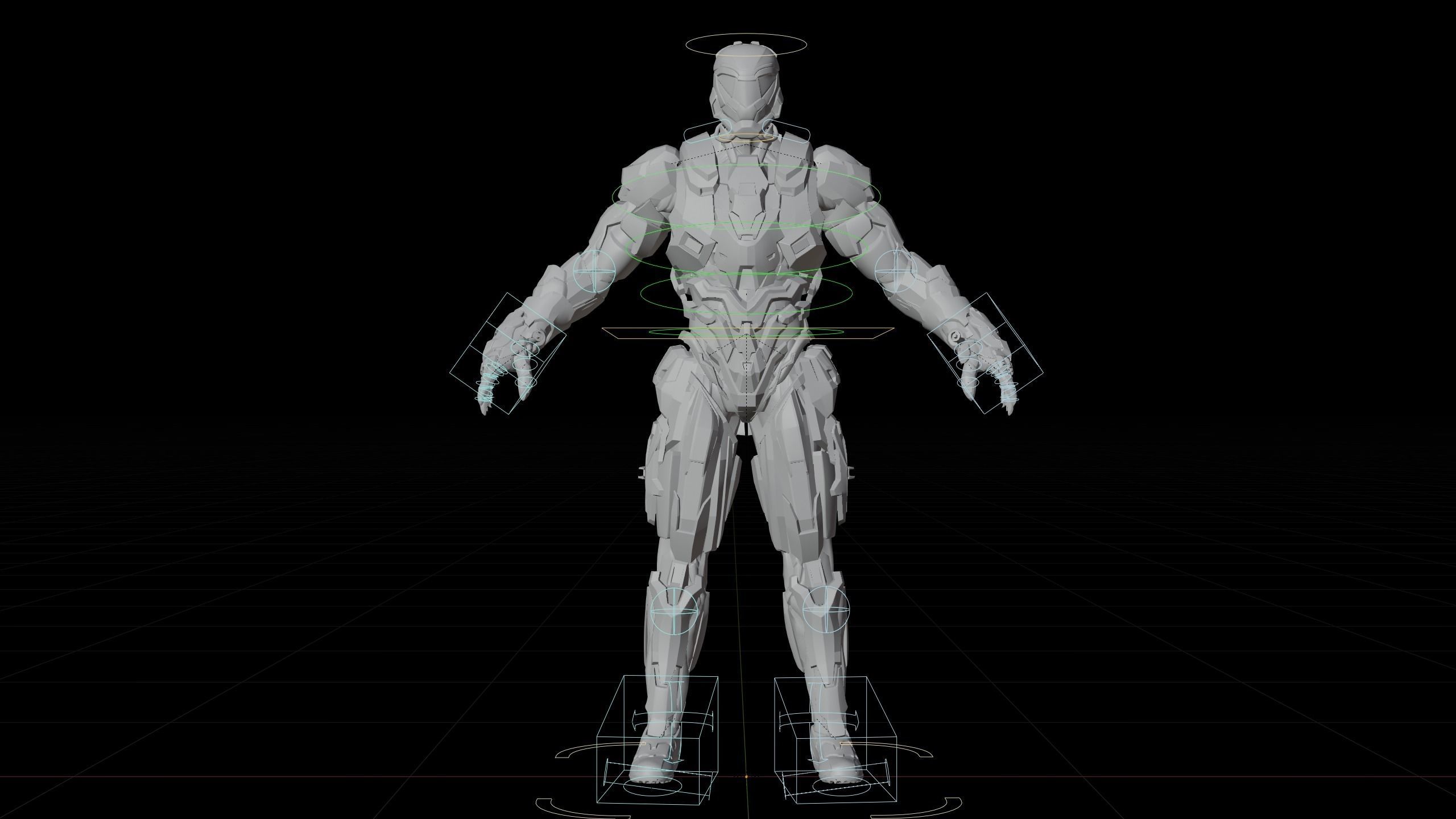 Sci-Fi Robotic Character Low-poly 3D model_28