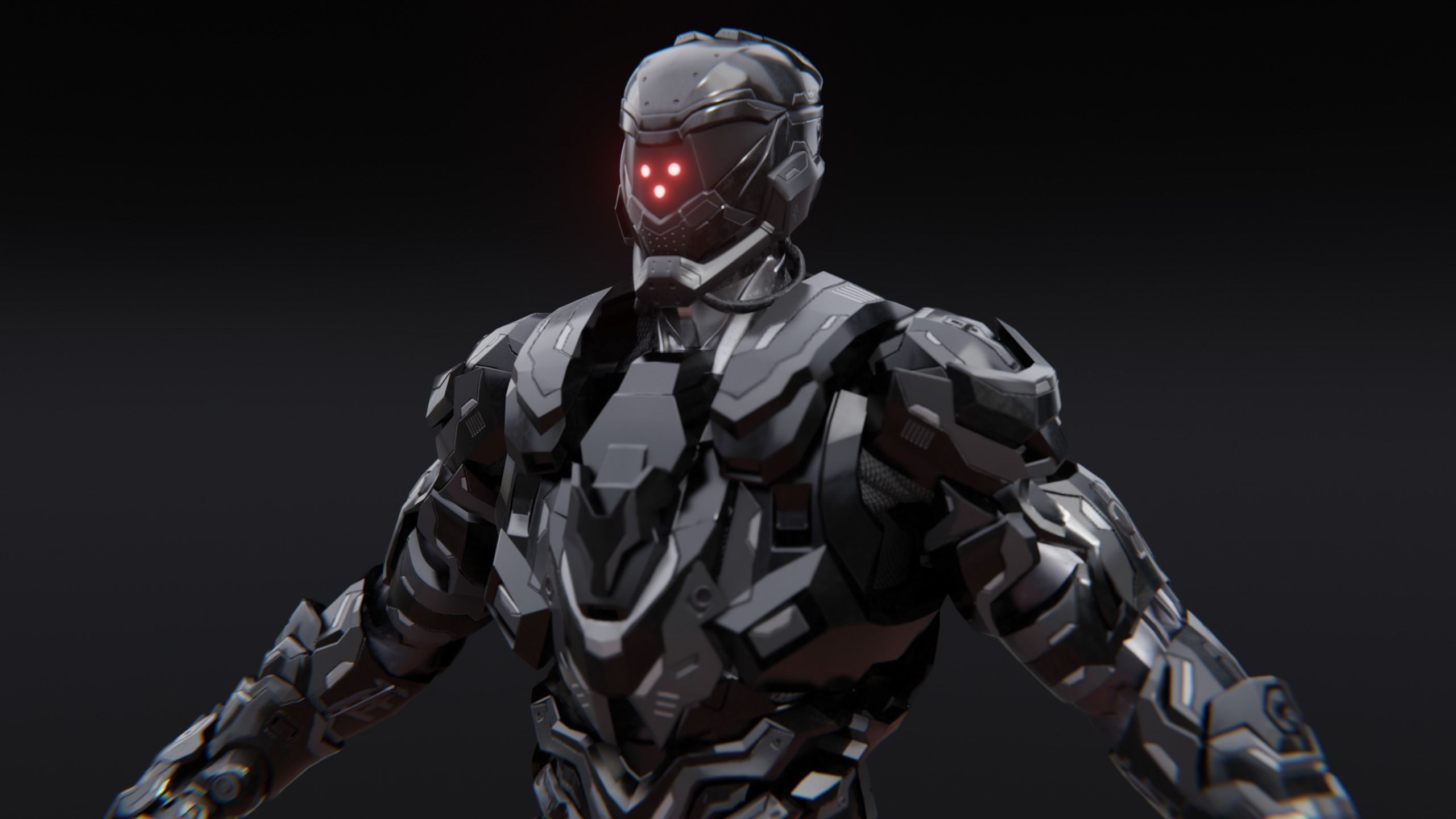 Sci-Fi Robotic Character Low-poly 3D model_20