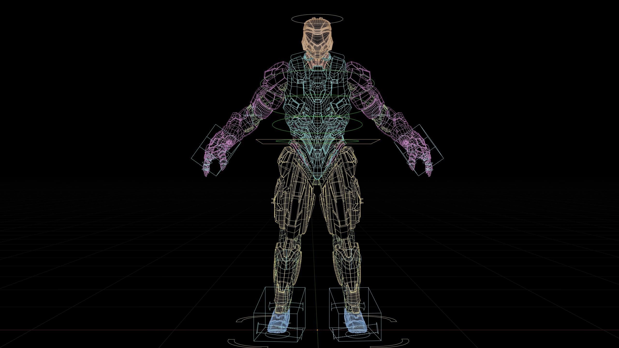 Sci-Fi Robotic Character Low-poly 3D model_27