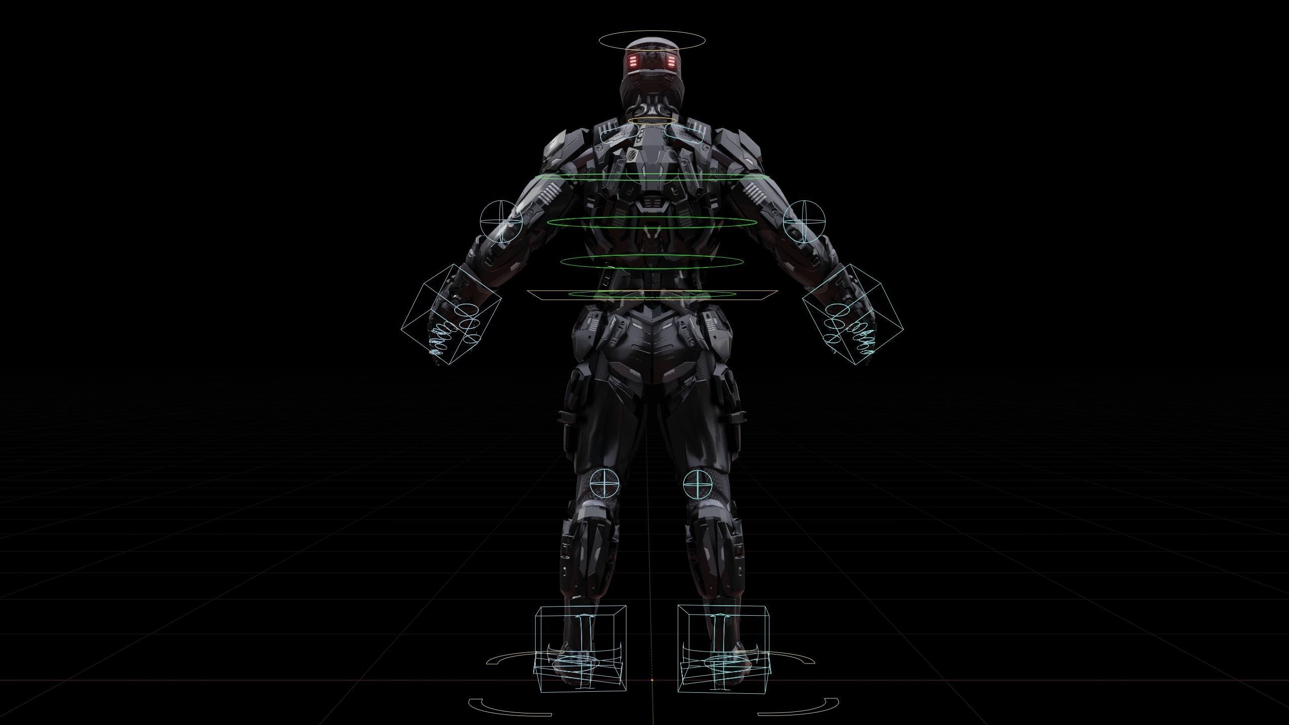 Sci-Fi Robotic Character Low-poly 3D model_29