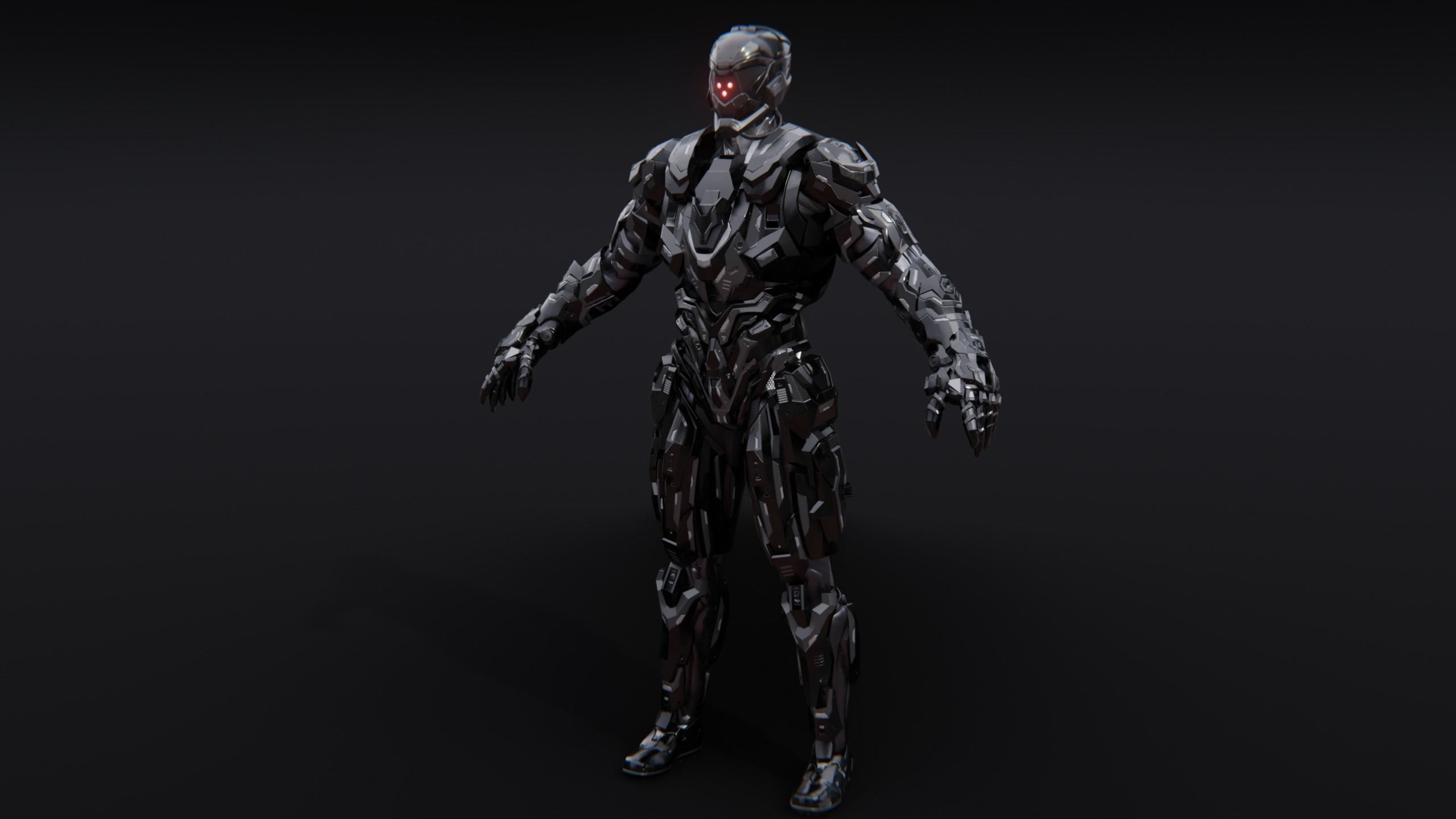 Sci-Fi Robotic Character Low-poly 3D model_51