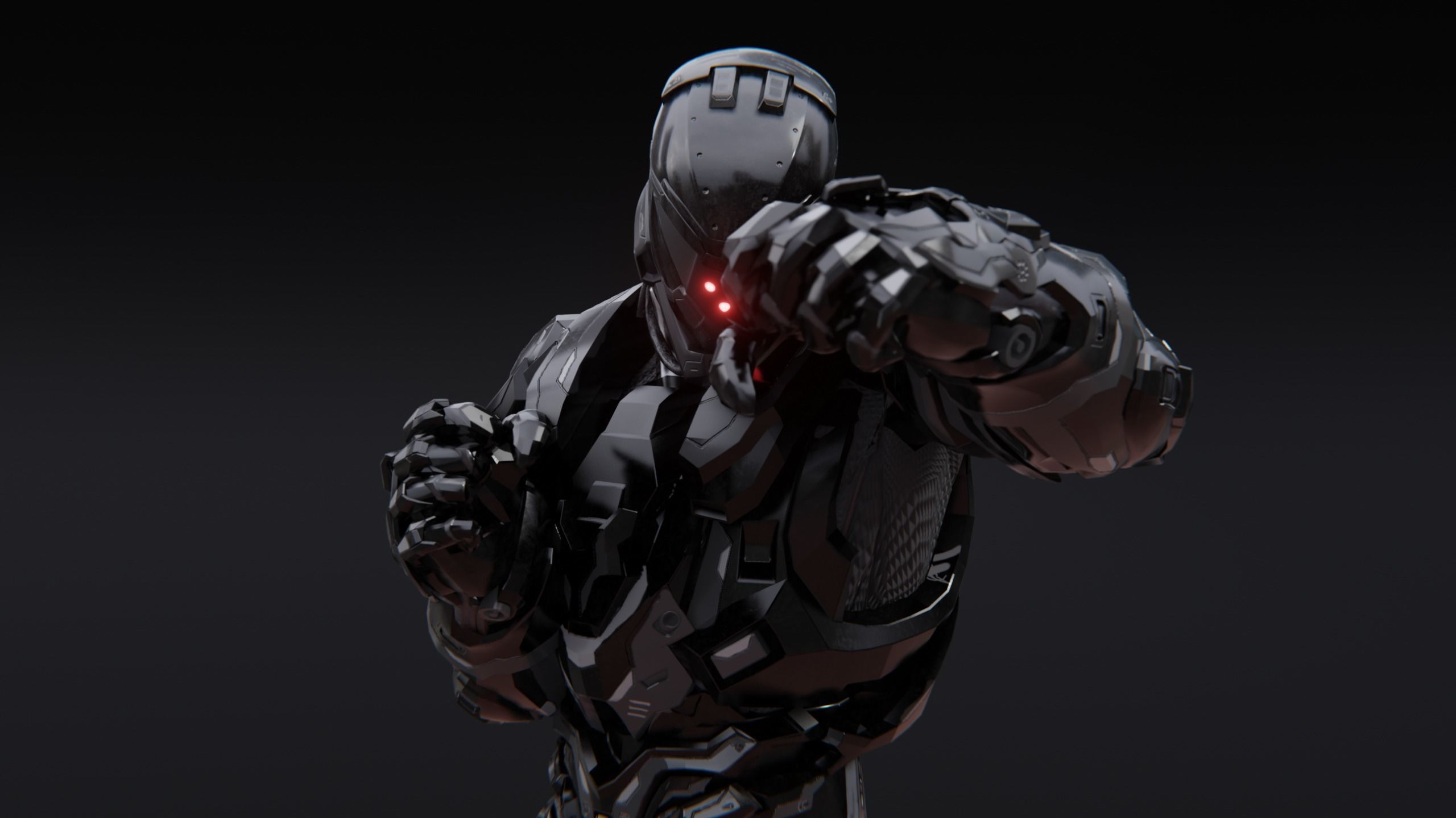Sci-Fi Robotic Character Low-poly 3D model_38