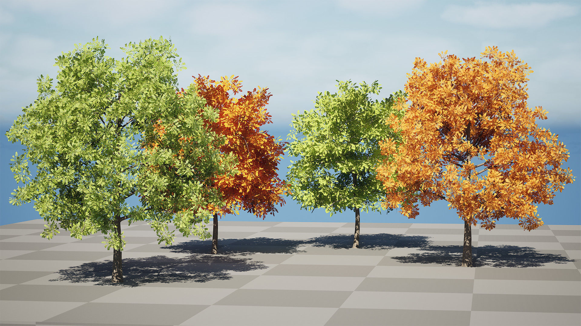 Low Poly Plane Tree Variety Pack with free tutorial Low-poly 3D model_3