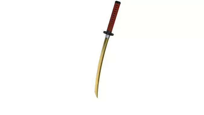 Shinken no Kinsetsu The Golden Blade Katana with Crimson Tsuka