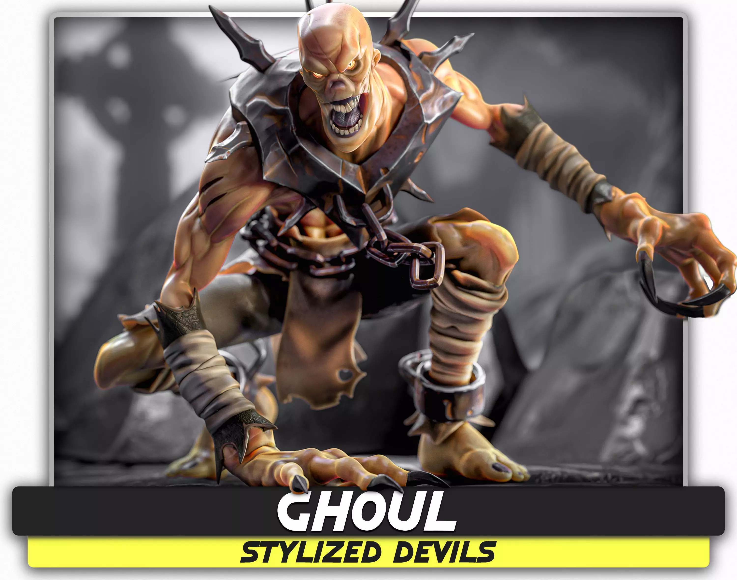 Ghoul - Stylized Devils - Creepy Zombie - Monster Enemy - 39 Low-poly 3D model_0