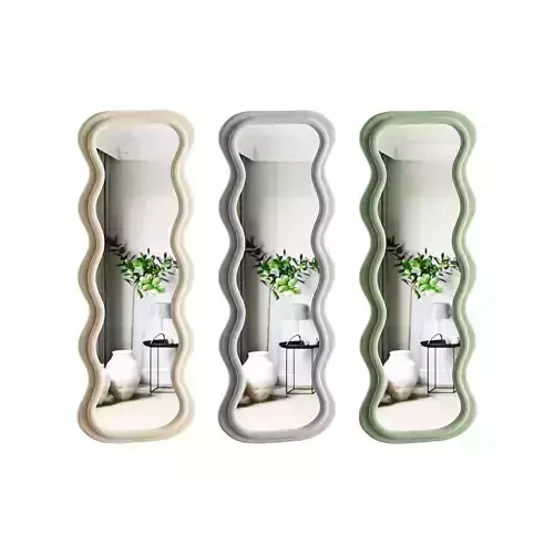 BOJOY Full Length Irregular Wavy Mirror