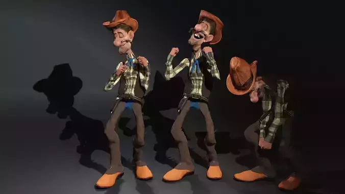 Cowboy High quality character full Rigged and Animated 