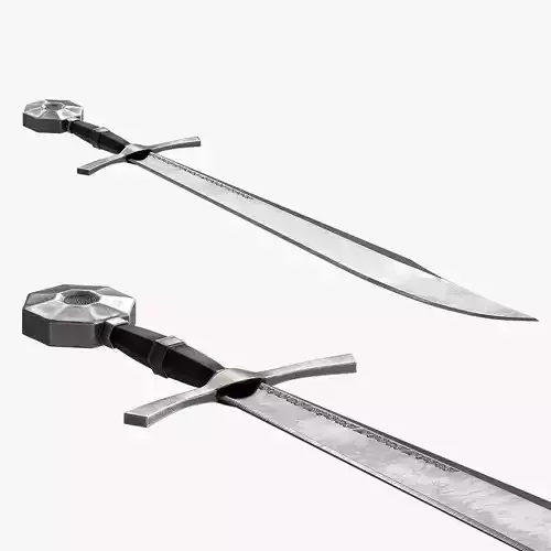 Realistic Sword Falshion Low-poly 3D model