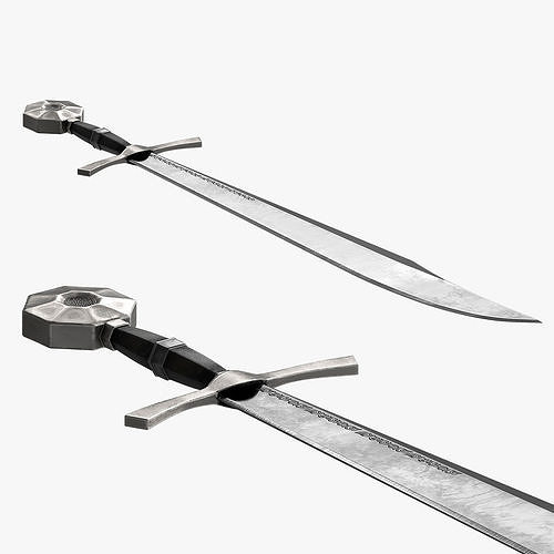 Sword Falshion Low-poly 3D model
