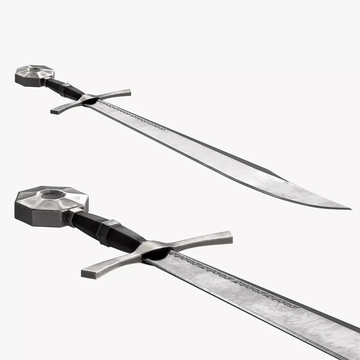 Realistic Sword Falshion Low-poly 3D model_0