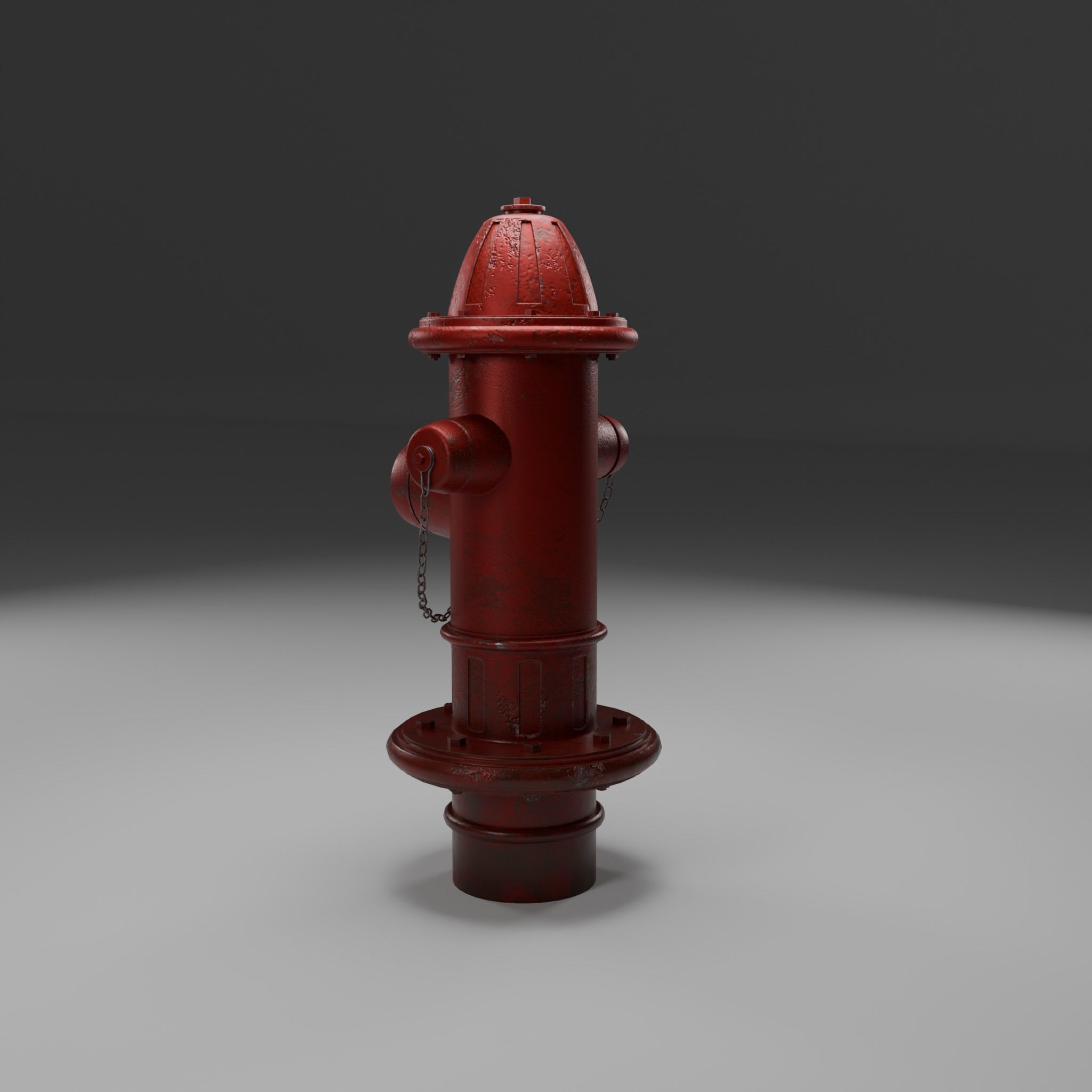 Fire Hydrant Low-poly 3D model_2