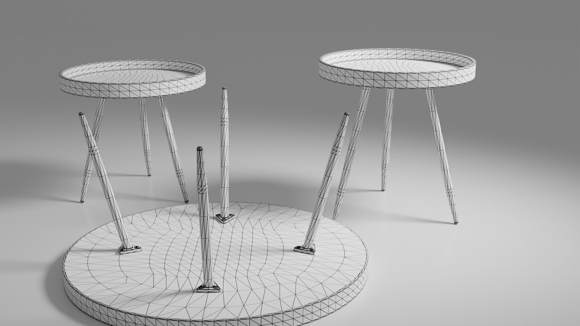 Cofee table 02 Low-poly 3D model_5