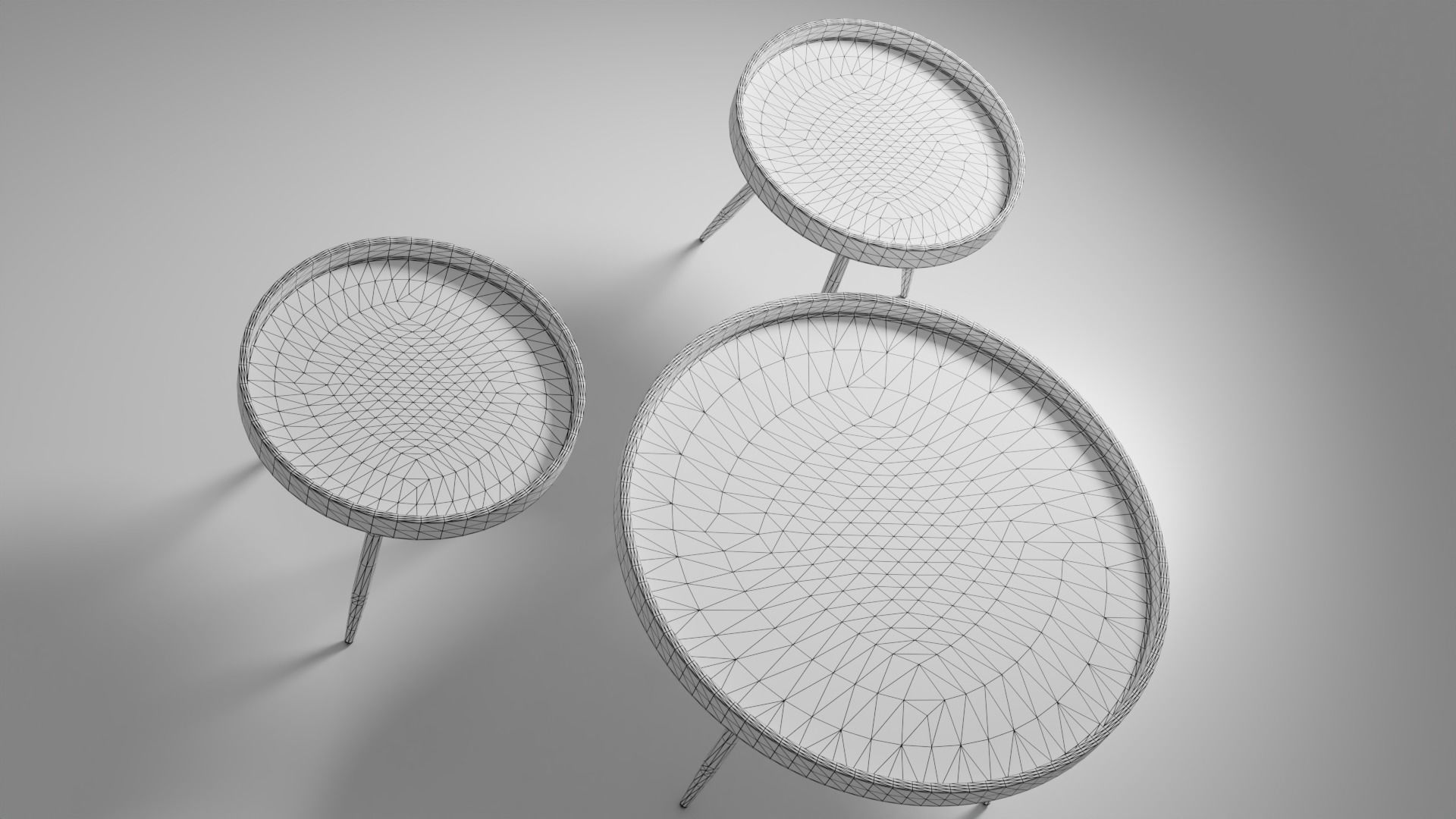 Cofee table 02 Low-poly 3D model_11