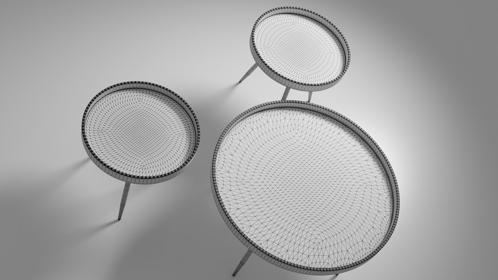 Cofee table 02 Low-poly 3D model_10