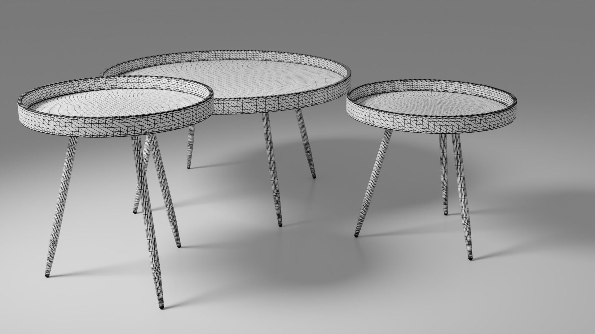 Cofee table 02 Low-poly 3D model_13
