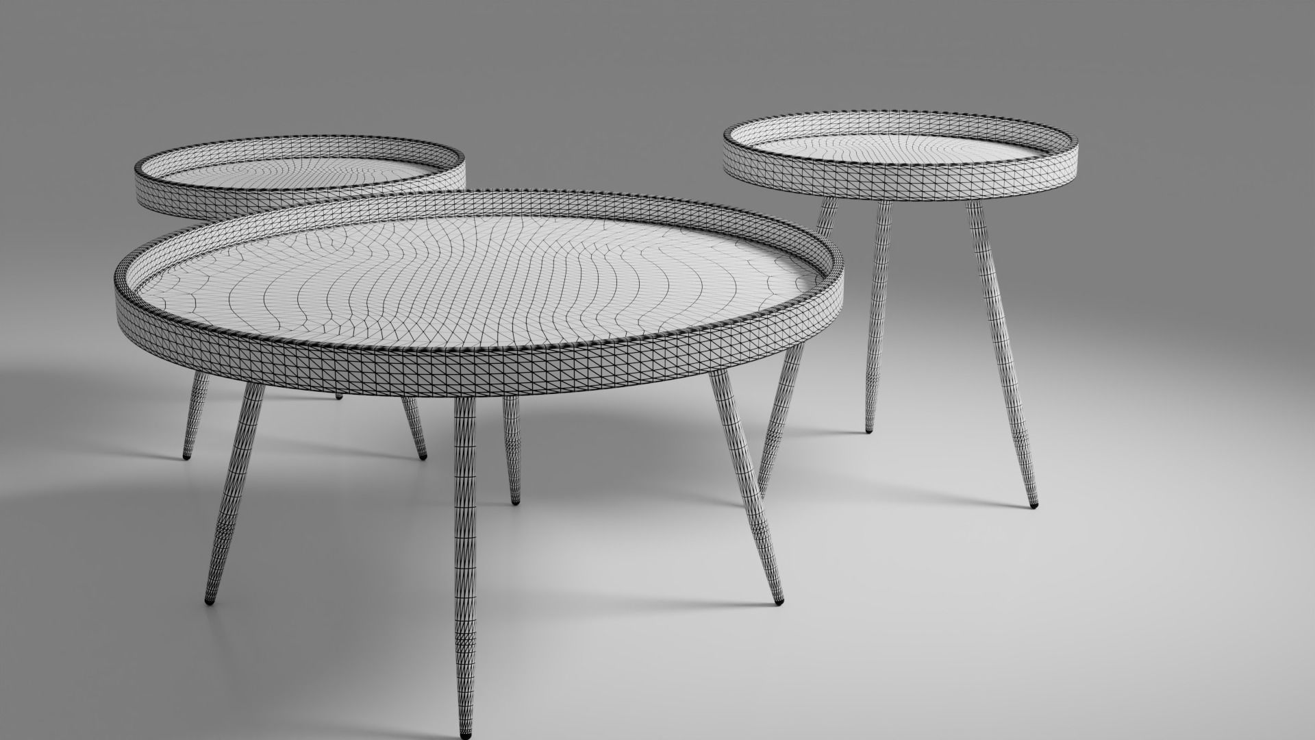 Cofee table 02 Low-poly 3D model_1
